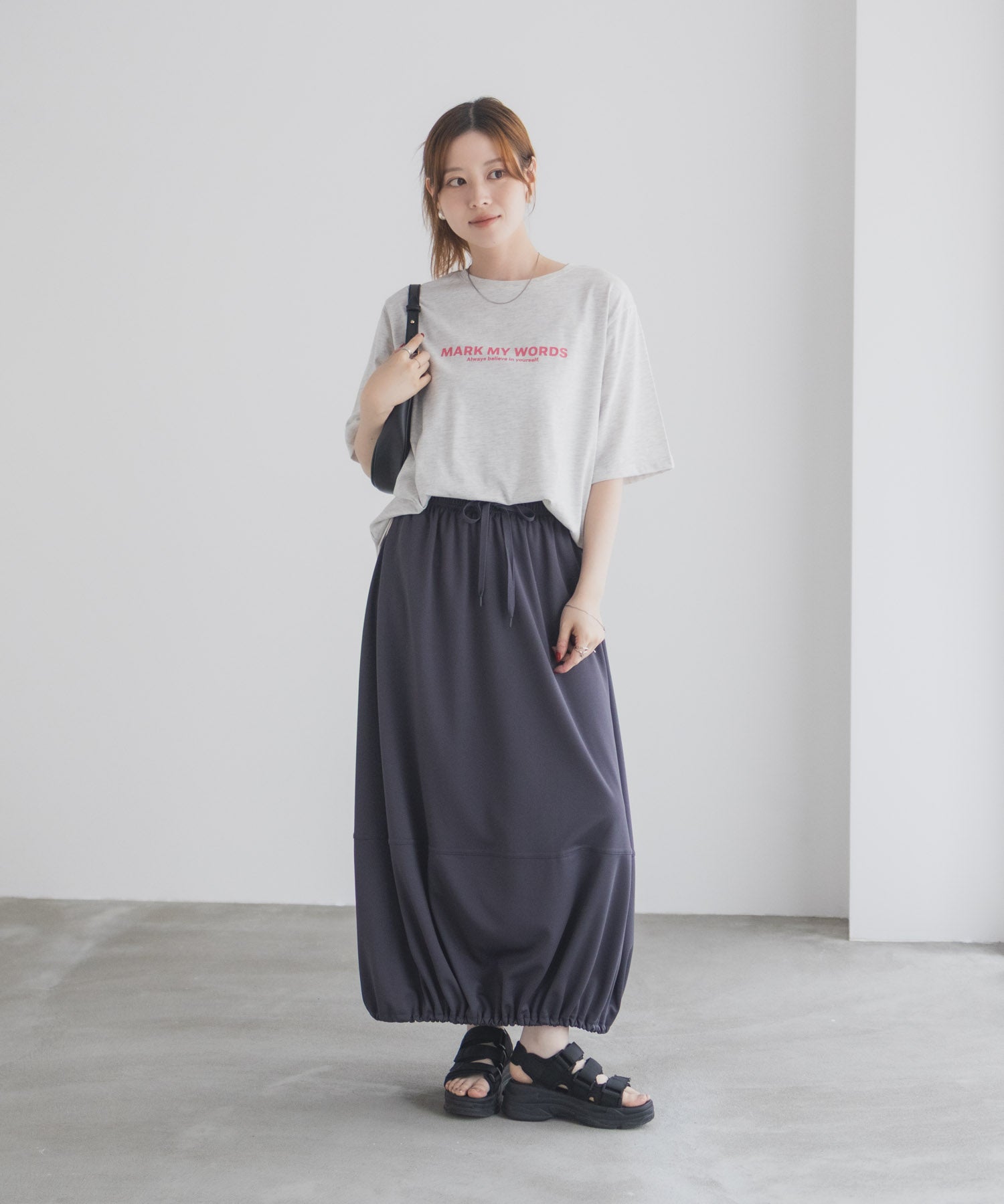 マックハウス Mac-House バックプリントTシャツ （チャコール） チャコール