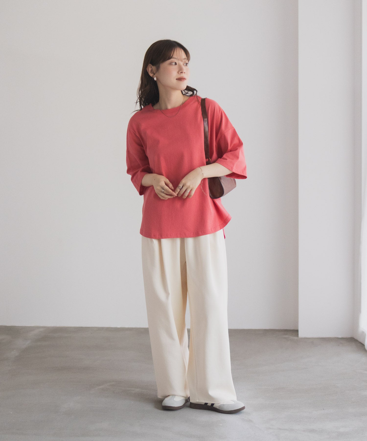 マックハウス Mac-House nAvy エブリーT 6分袖Tシャツ （チャコール） チャコール