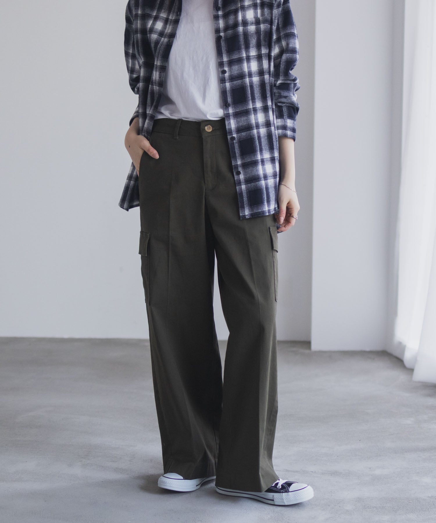 マックハウス Mac-House nAvy カーゴチノパンツ （カーキ） カーキ