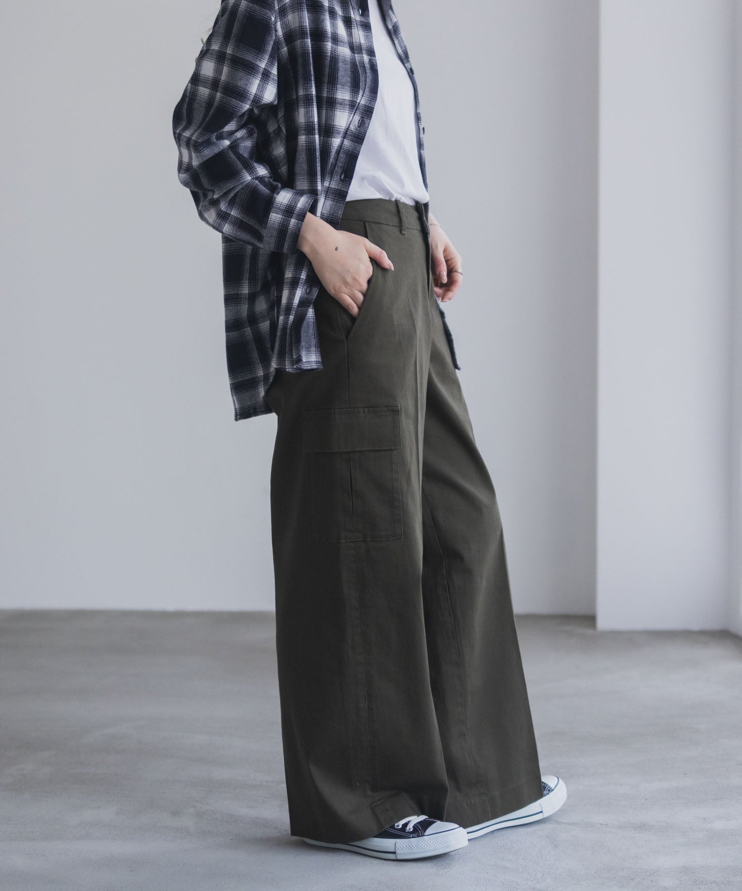 マックハウス Mac-House nAvy カーゴチノパンツ （カーキ） カーキ