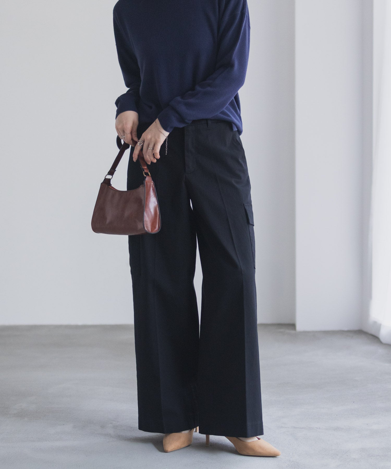 マックハウス Mac-House nAvy カーゴチノパンツ （ブラック） ブラック