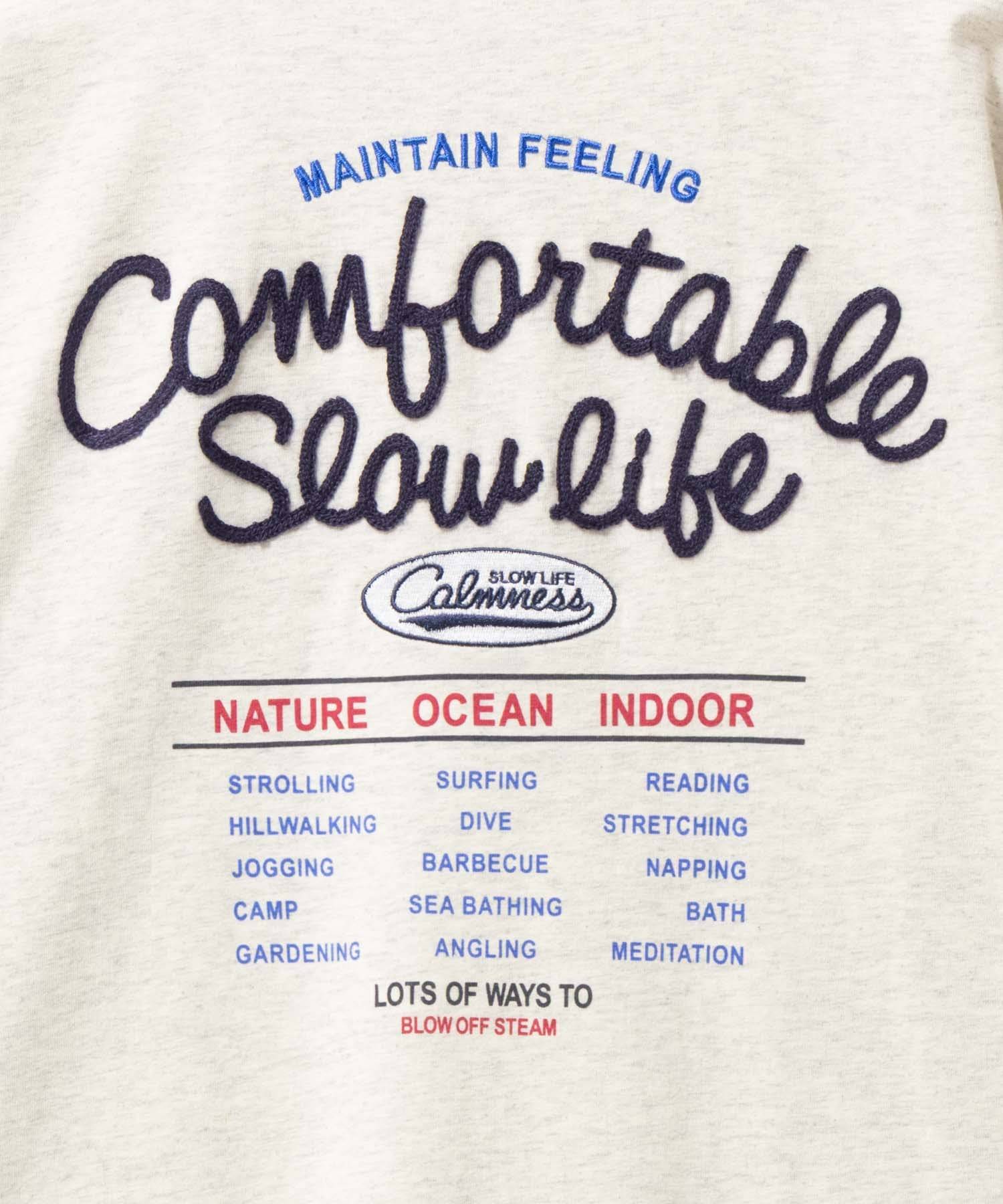 マックハウス Mac-House 刺繍ラウンドビッグ7分袖Tシャツ （グリーン） グリーン