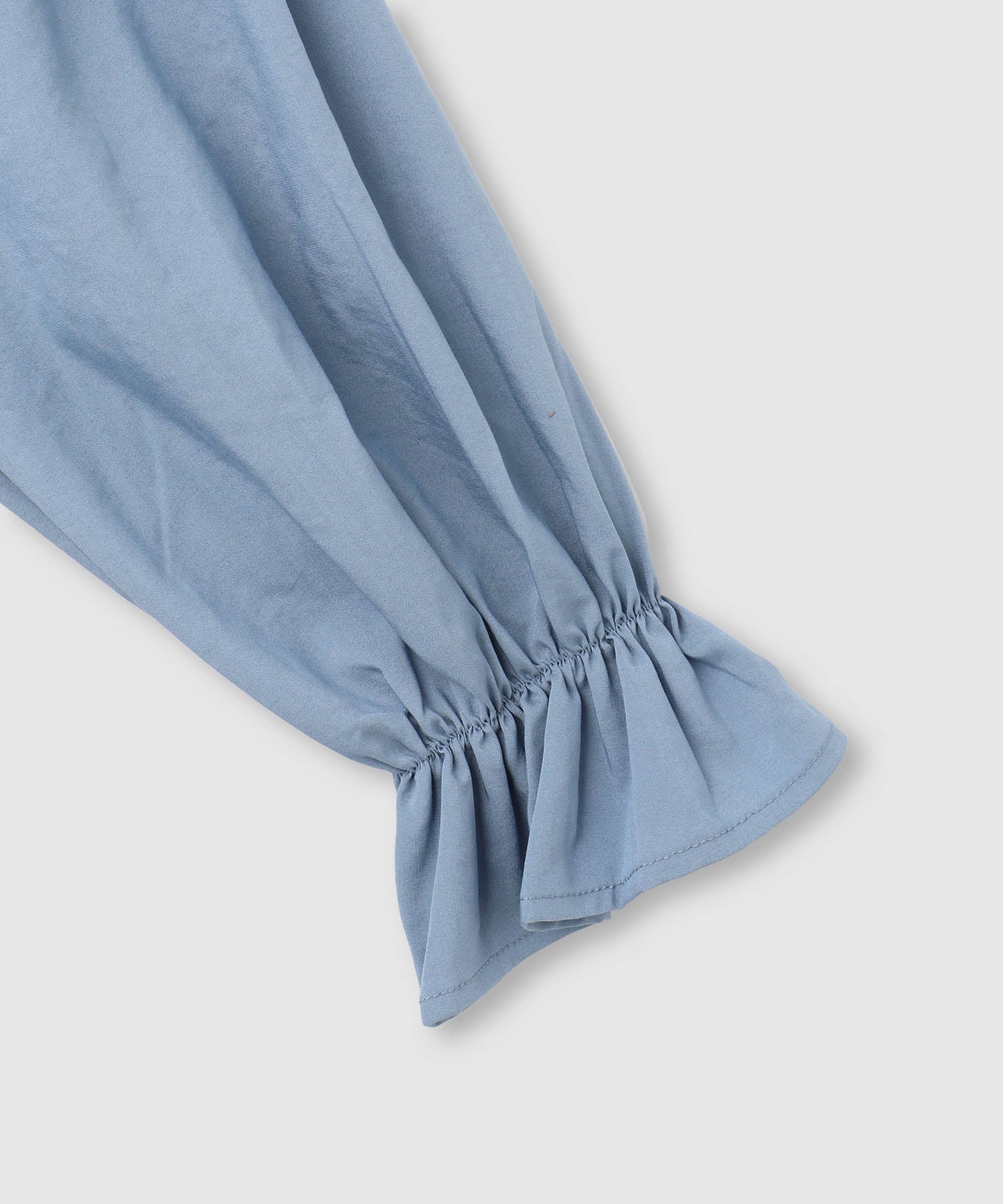 マックハウス Mac-House フリルネックボウタイブラウス （ブルー） ブルー