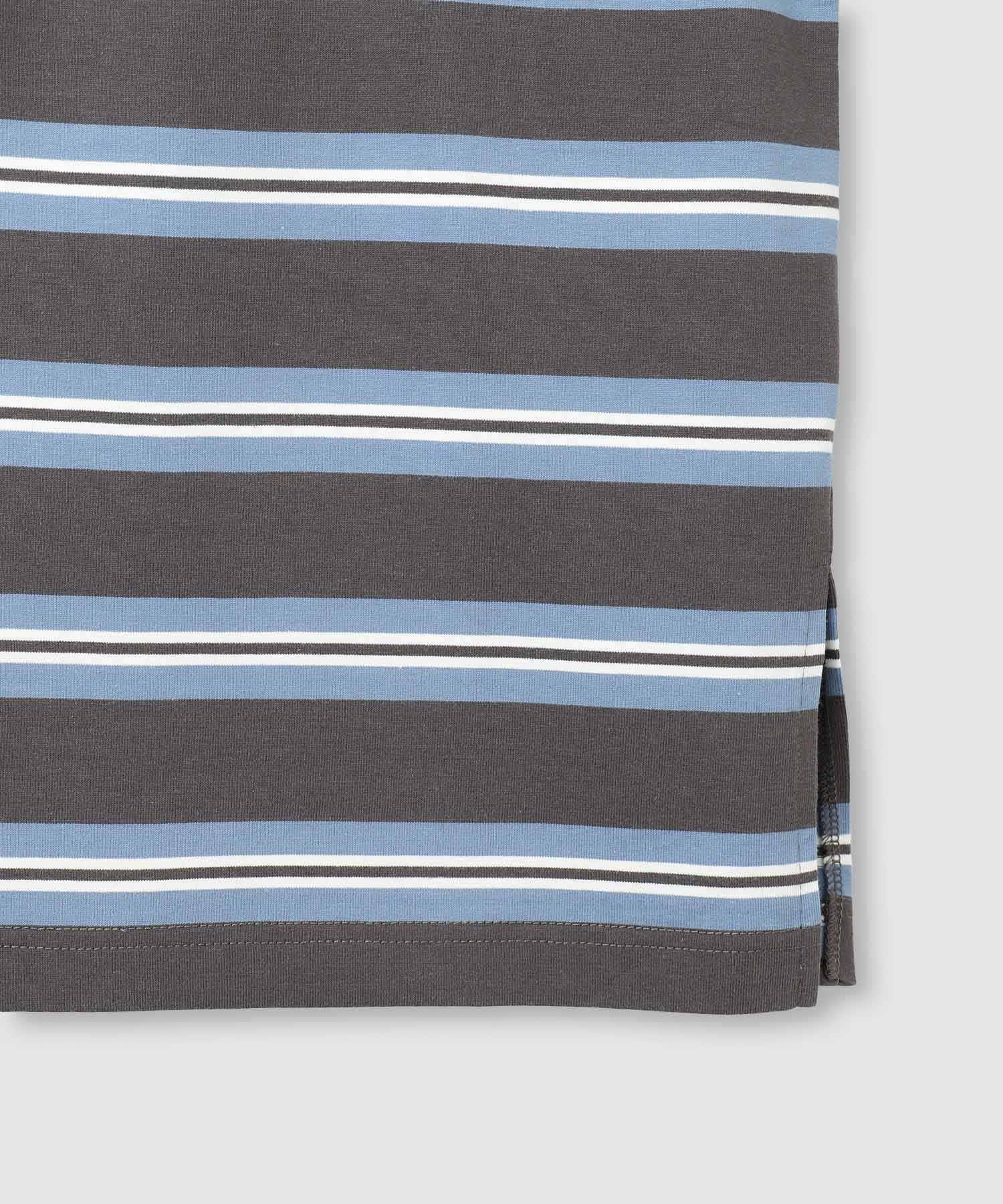 マックハウス Mac-House イレギュラーボーダーラガーシャツ （ダークグレー） ダークグレー