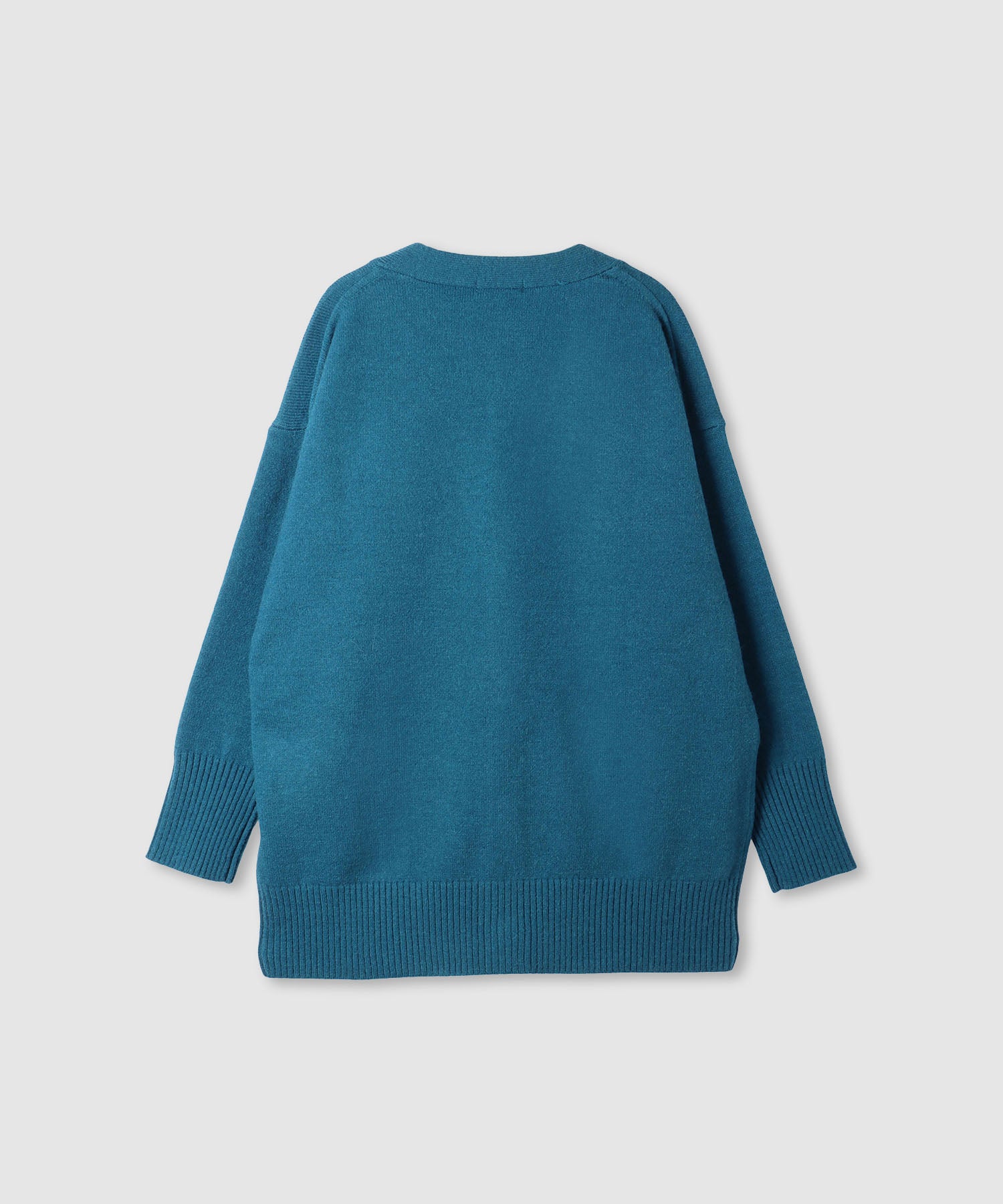 マックハウス Mac-House nAvy もちり もちもち 洗えるニット Vネックカーディガン （チャコール） チャコール