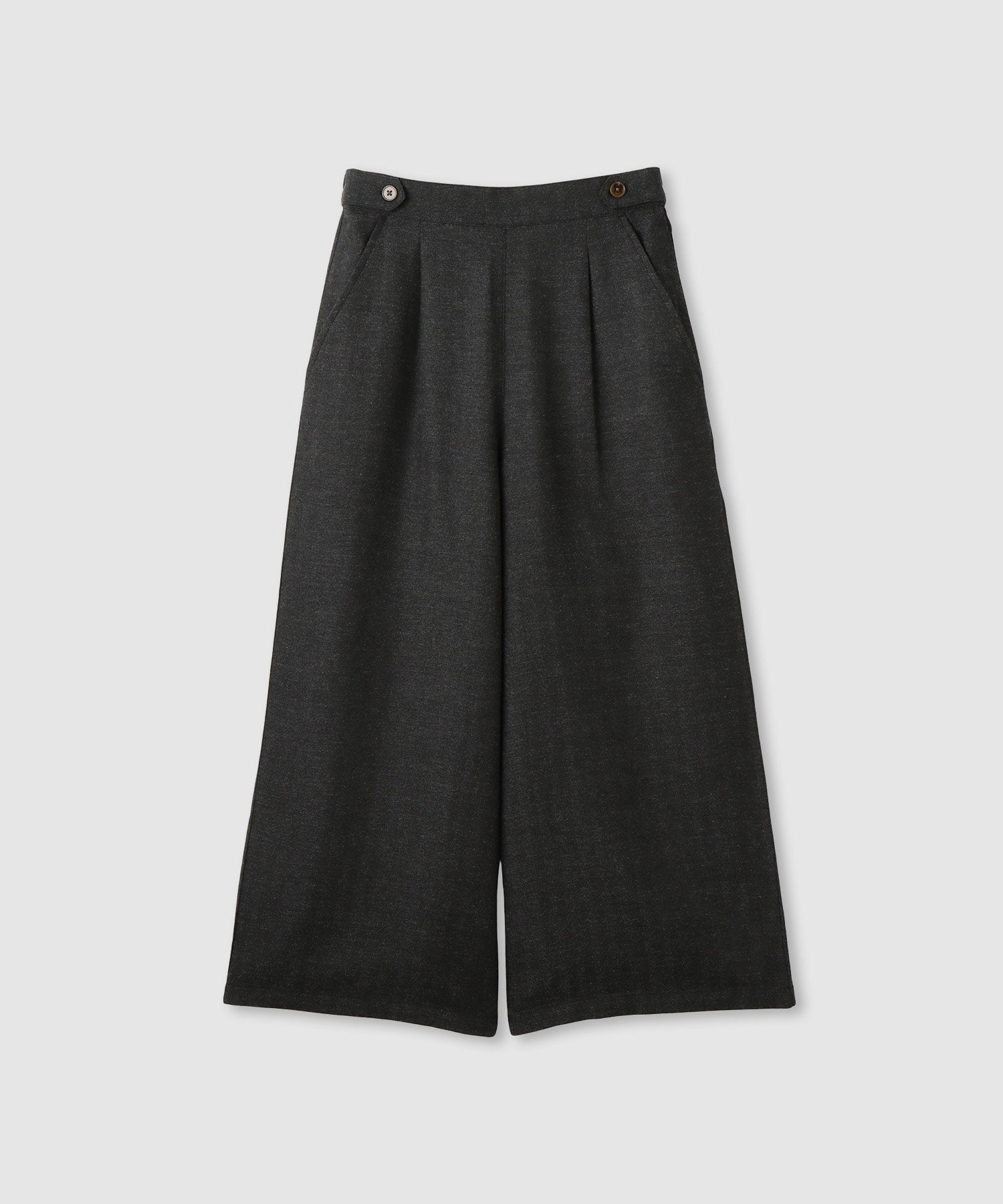 マックハウス Mac-House nAvy ワイドクロップドパンツ （チャコールヘリンボーン） チャコールヘリンボーン