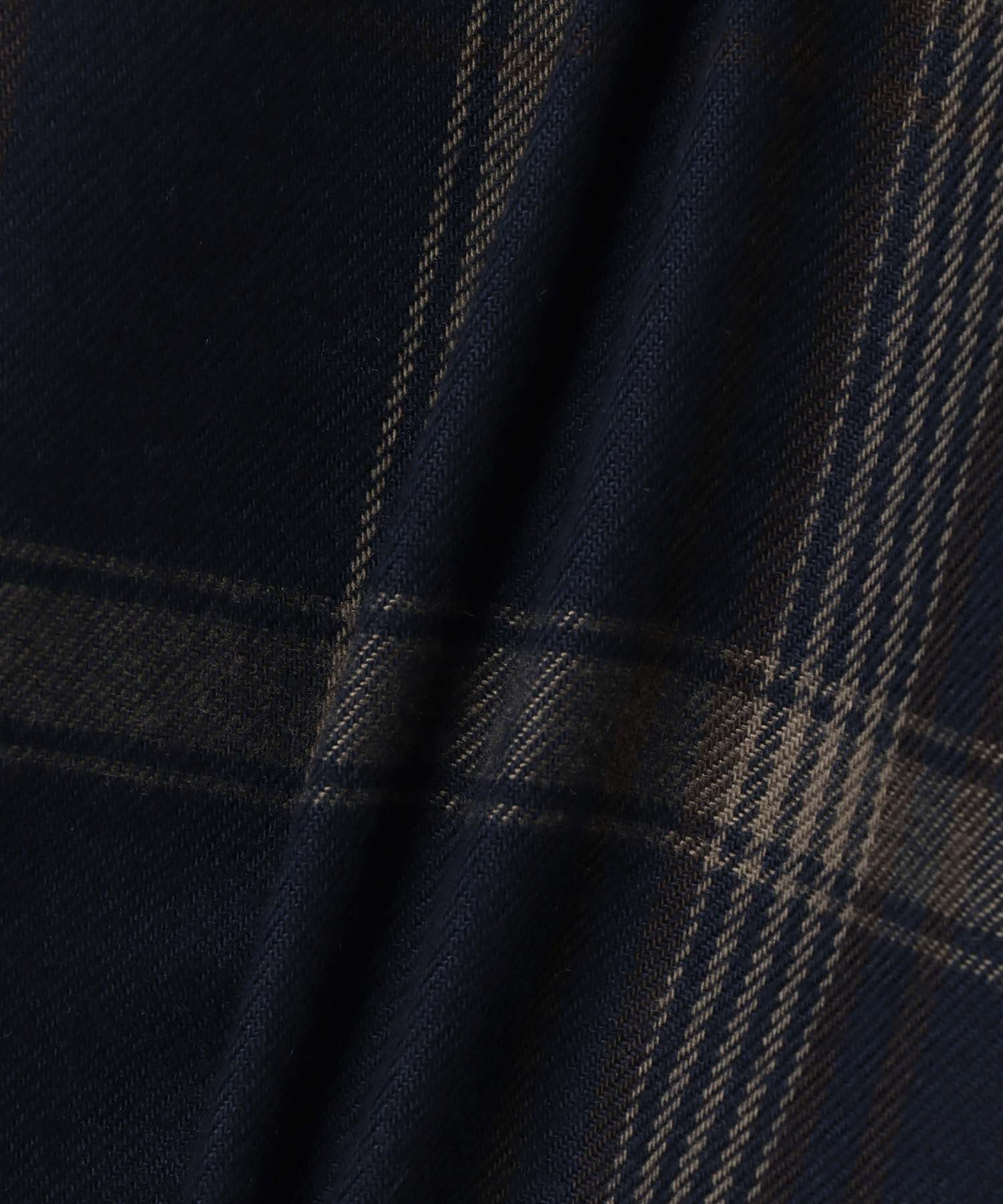 マックハウス Mac-House nAvy ワイドクロップドパンツ （チャコールヘリンボーン） チャコールヘリンボーン