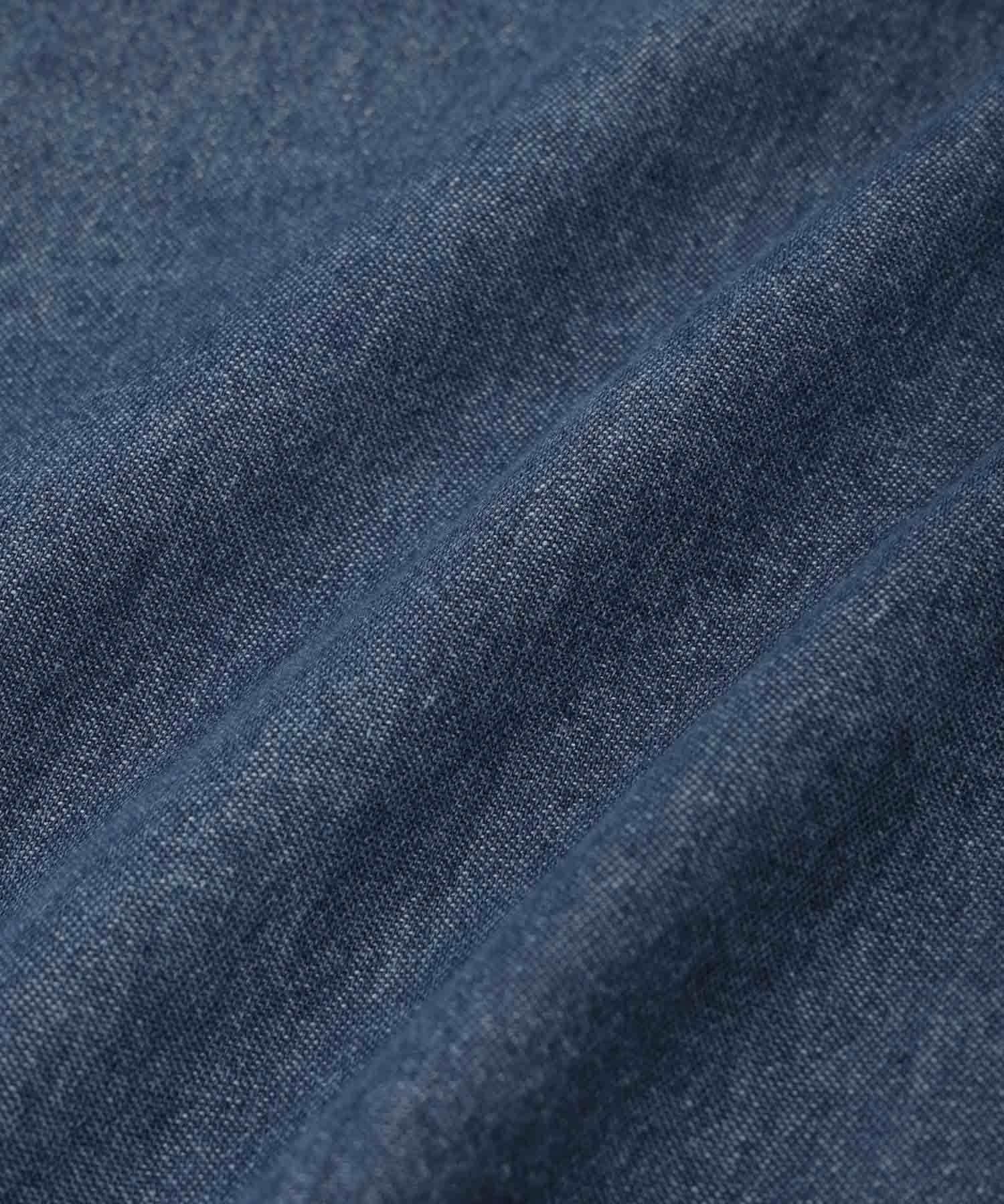 マックハウス Mac-House nAvy ルーズデニムスタンドカラーシャツ （ワンウォッシュ） ワンウォッシュ