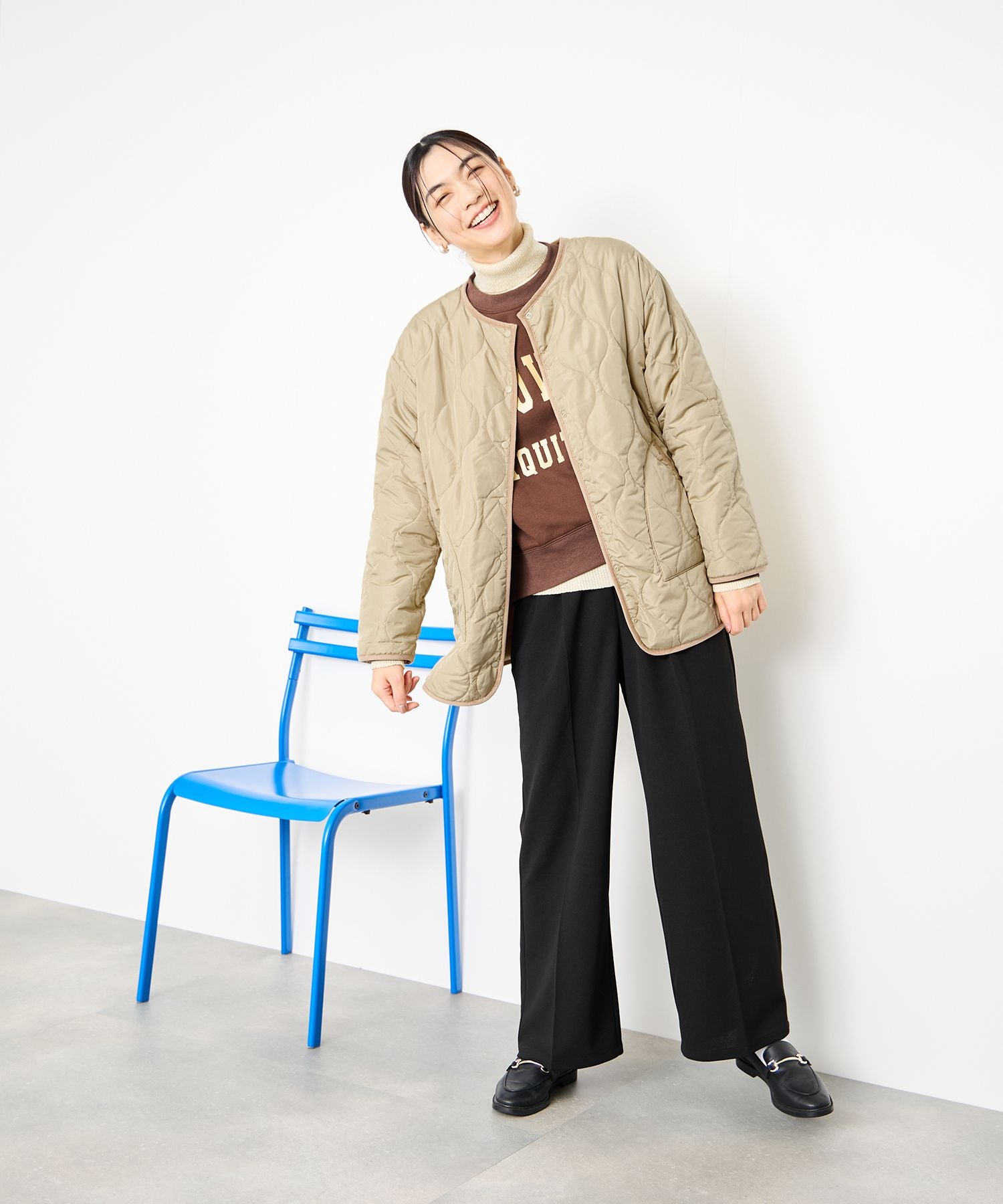 マックハウス Mac-House リバーシブルキルトジャケット （ブラウン） ブラウン
