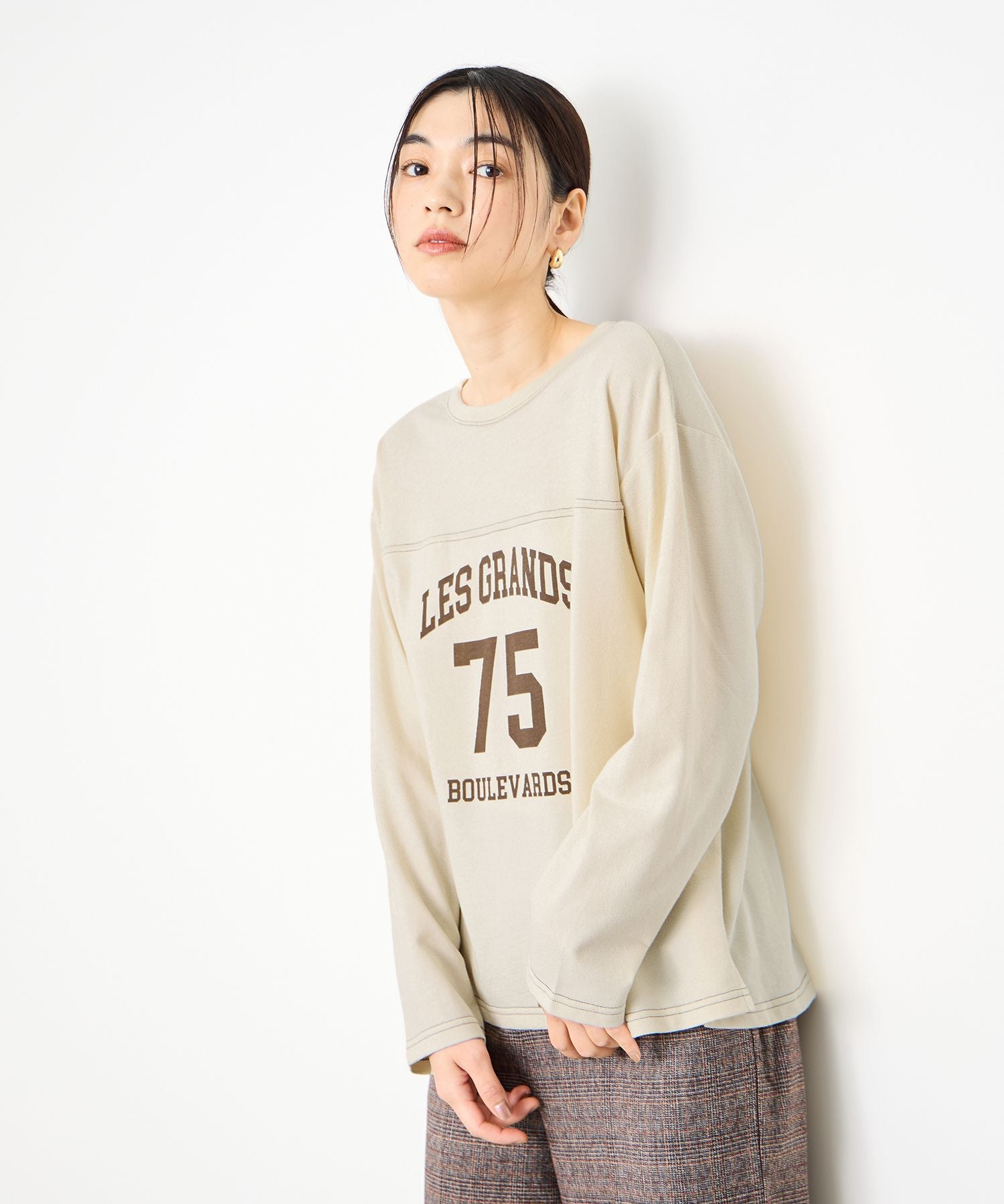 マックハウス Mac-House 2WAYフットボールロゴTシャツ （ボルドー） ボルドー