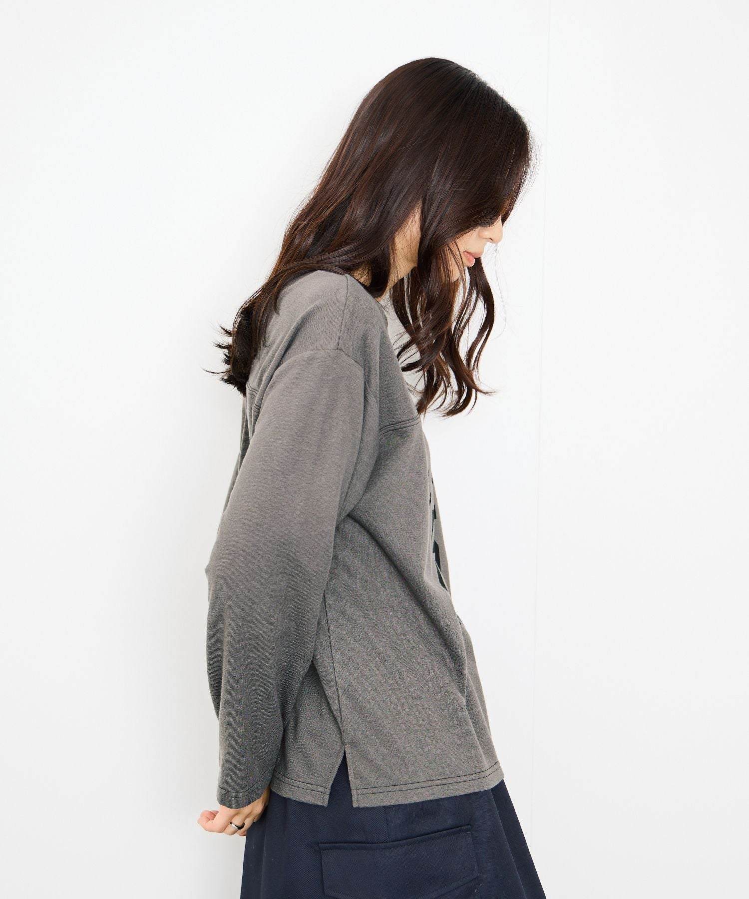 マックハウス Mac-House 2WAYフットボールロゴTシャツ （ボルドー） ボルドー