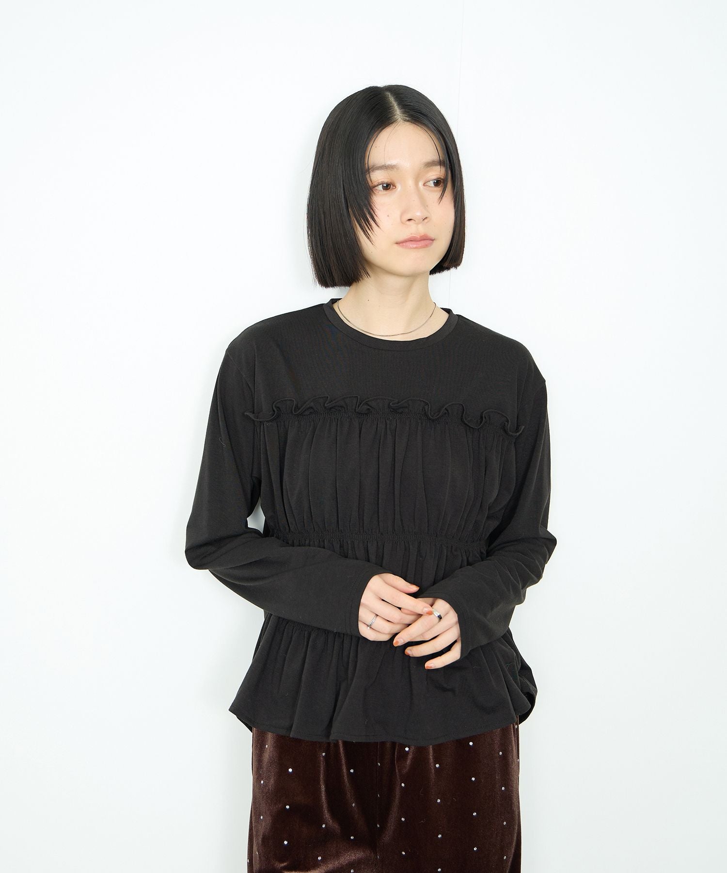 マックハウス Mac-House シャーリングギャザープルオーバー （グレー） グレー