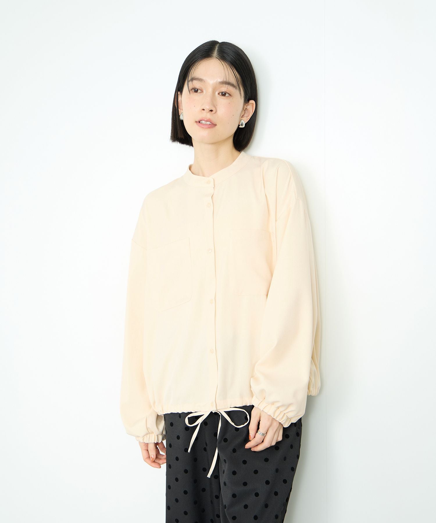 マックハウス Mac-House 裾ドロストブラウス （モカ） モカ