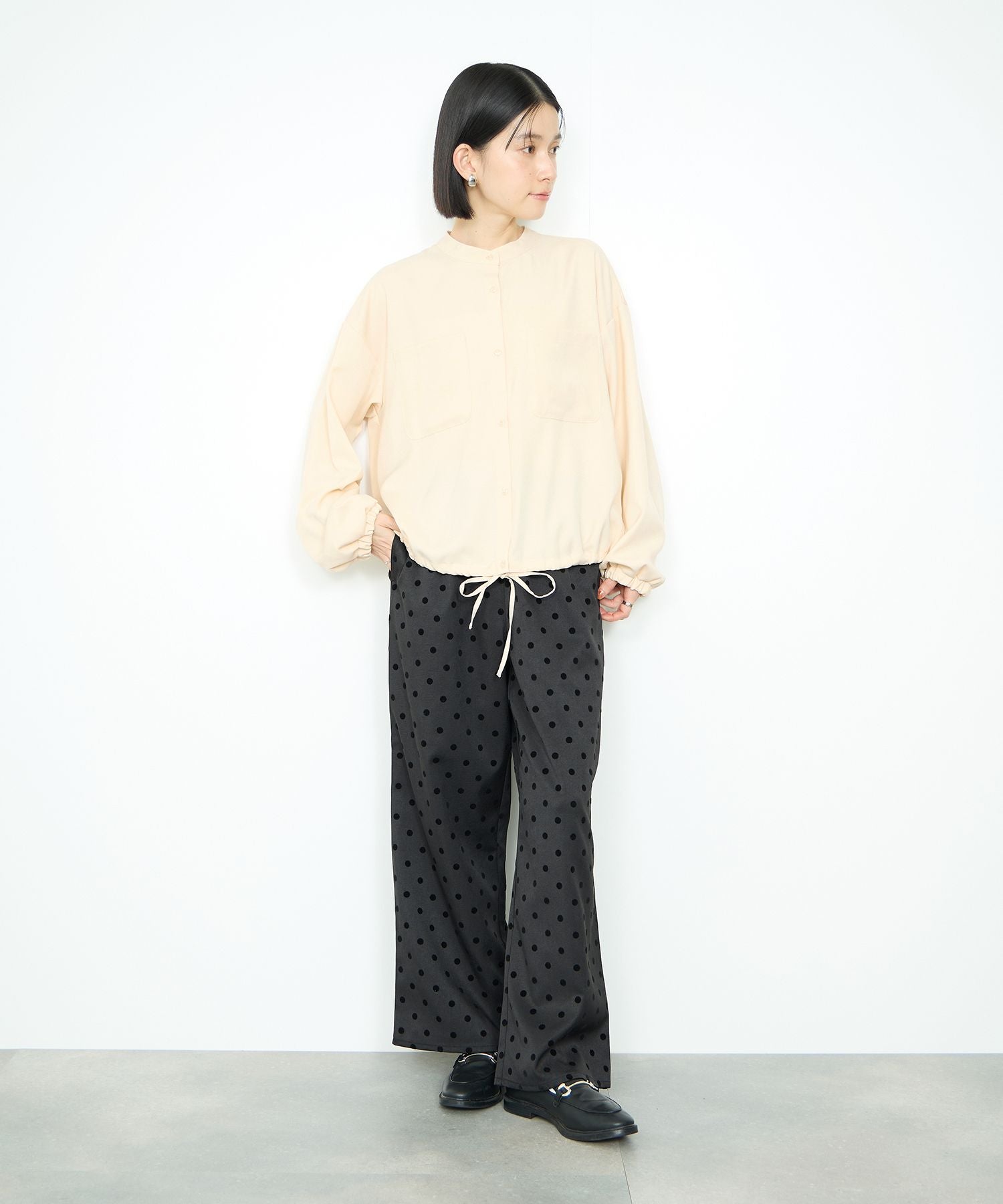 マックハウス Mac-House 裾ドロストブラウス （モカ） モカ