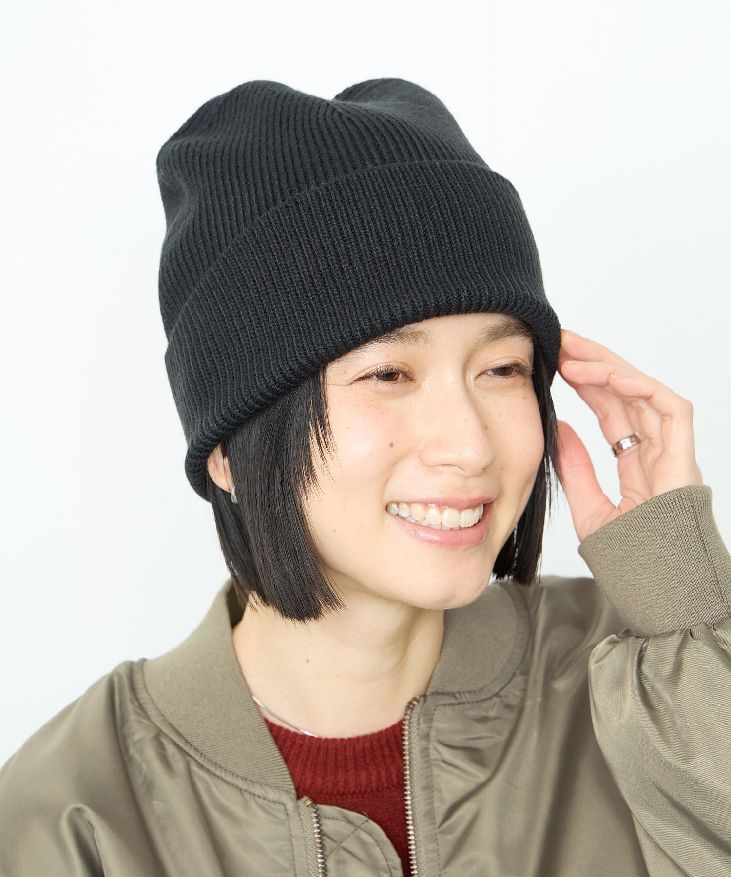 マックハウス Mac-House ニットビーニー （ボルドー） ボルドー
