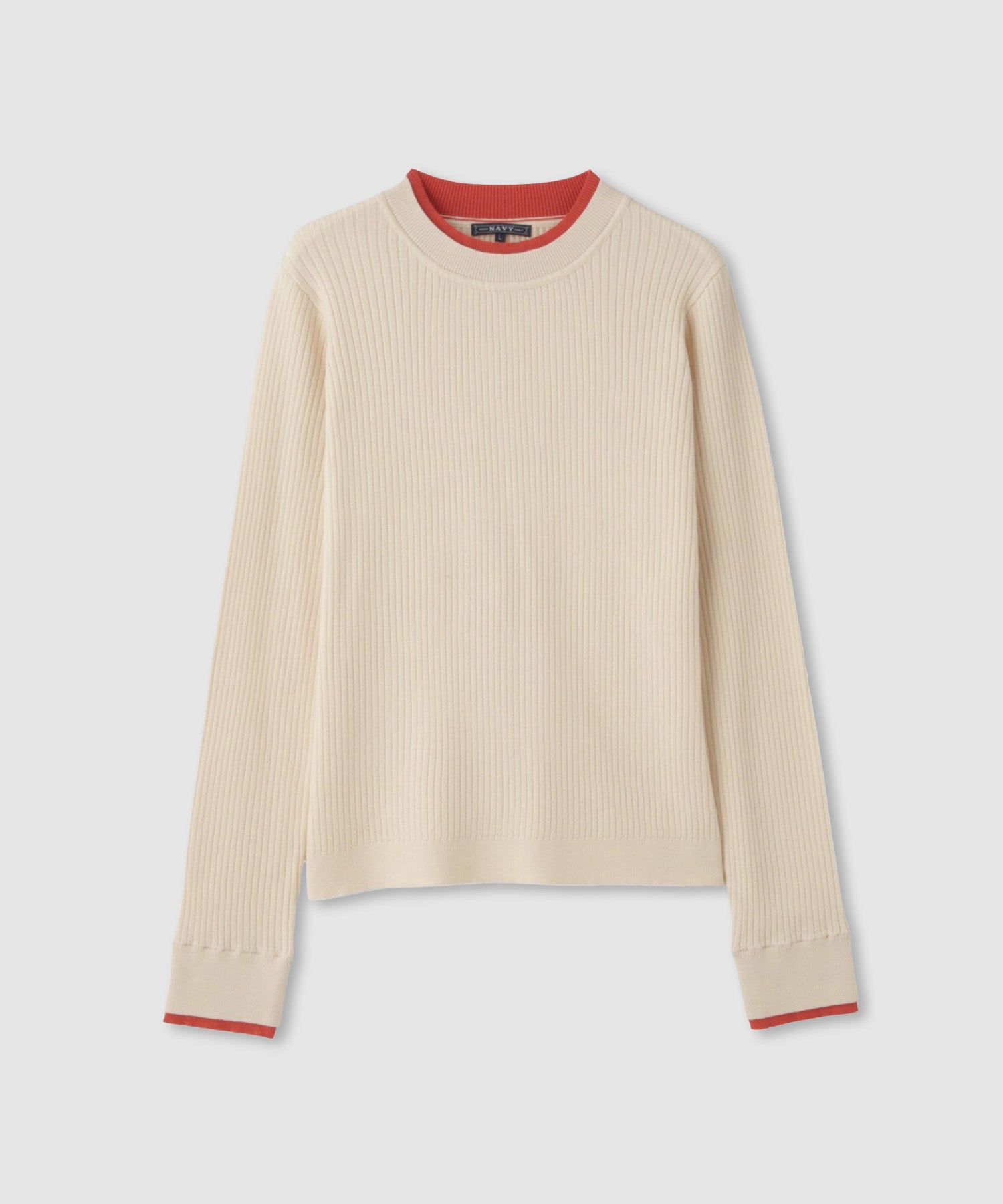 マックハウス Mac-House 配色リブインナープルオーバー （グレー×サックス） グレー×サックス