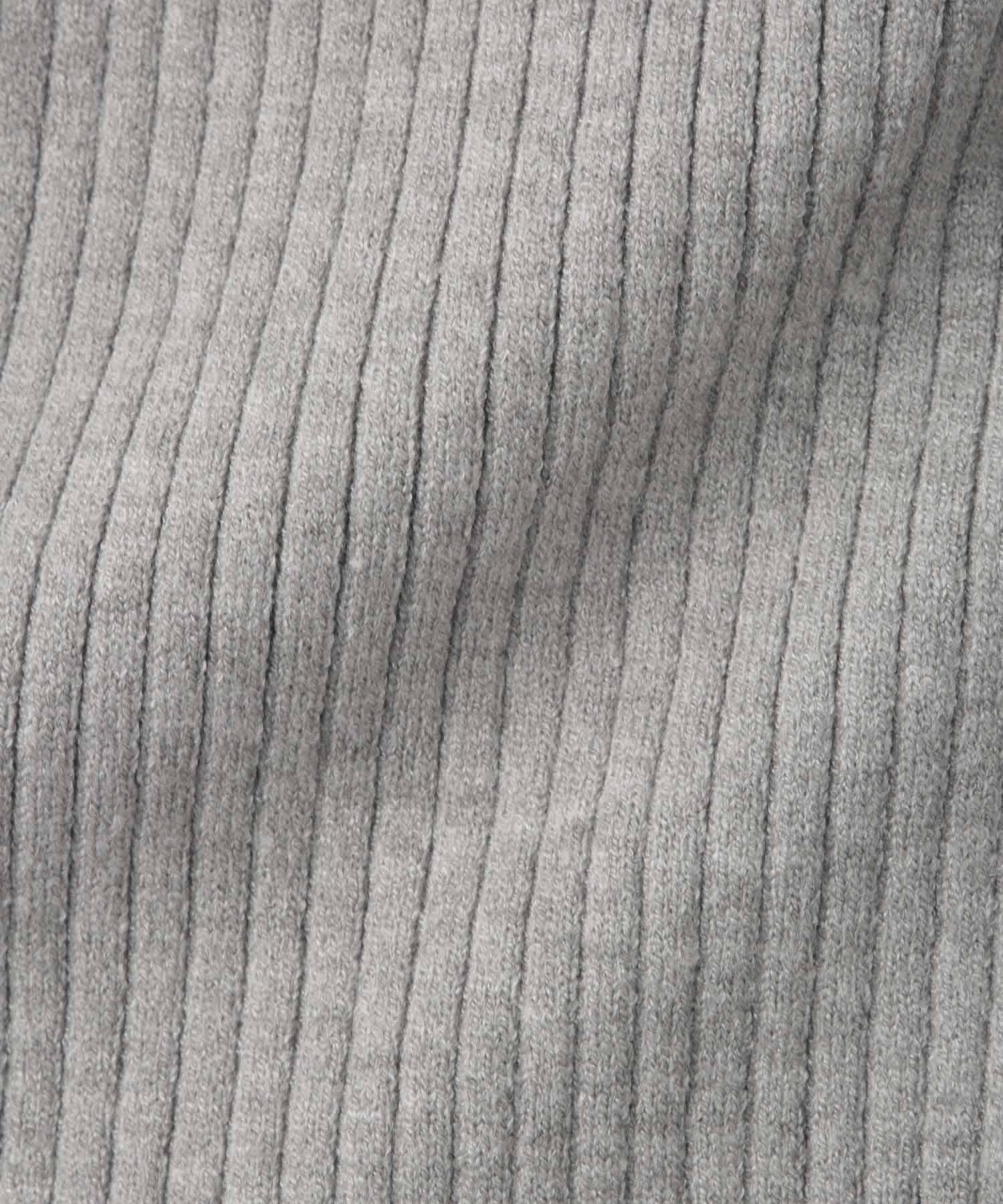 マックハウス Mac-House 配色リブインナープルオーバー （グレー×サックス） グレー×サックス