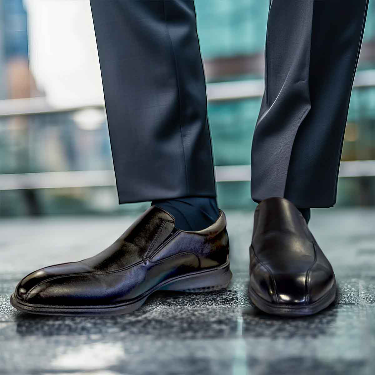 Madras Walk 【GORE-TEX】 Formal yet Active. Equipped with GORE-TEX fabrics, Swirl Mocha Slip-on Business Shoes MW7932
