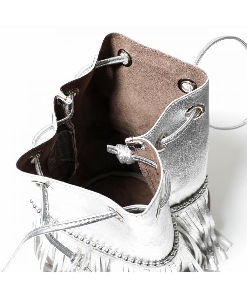 マルコ マージ MARCO MASI MARCO MASI ショルダーバッグ 3013 LAーBAーFR 巾着 フリンジ （SILVER-B01/シルバー） SILVER-B01/シルバー