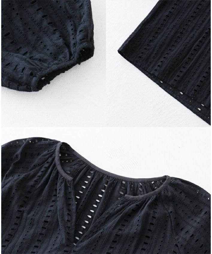 サンポクシェル sanpo kuschel カットワークで品よく涼し気チュニック