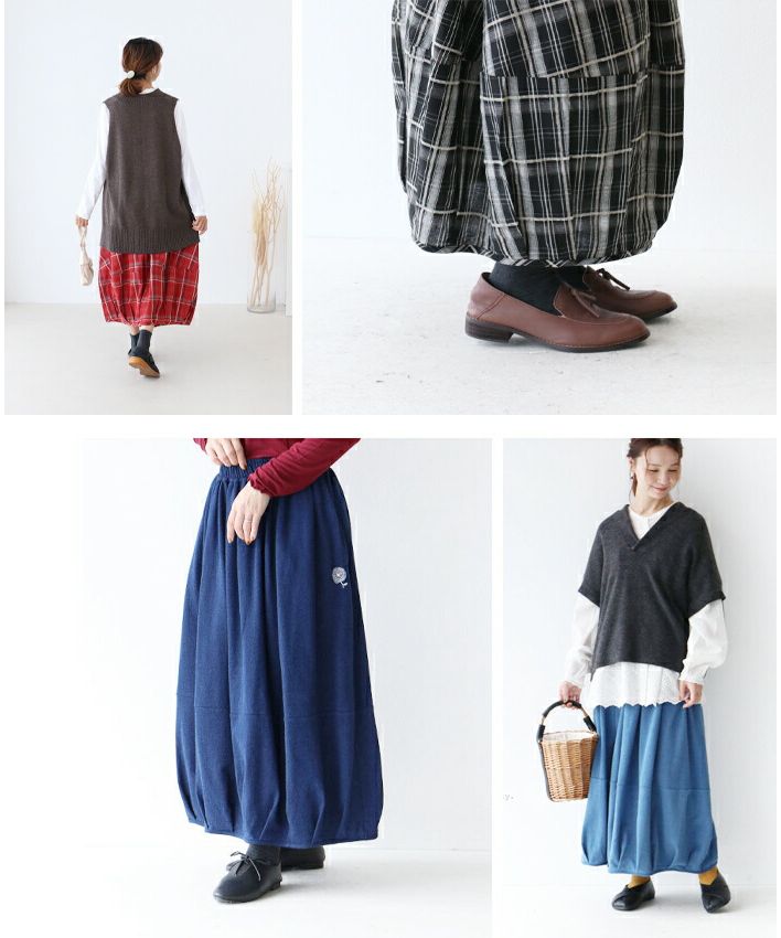 Sanpo Kuschel 【Embroidered Point Balloon Skirt】