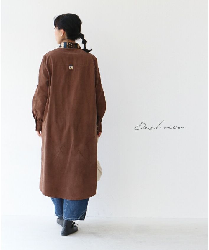 サンポクシェル sanpo kuschel 【元が素敵なコーデュロイシャツワンピ】