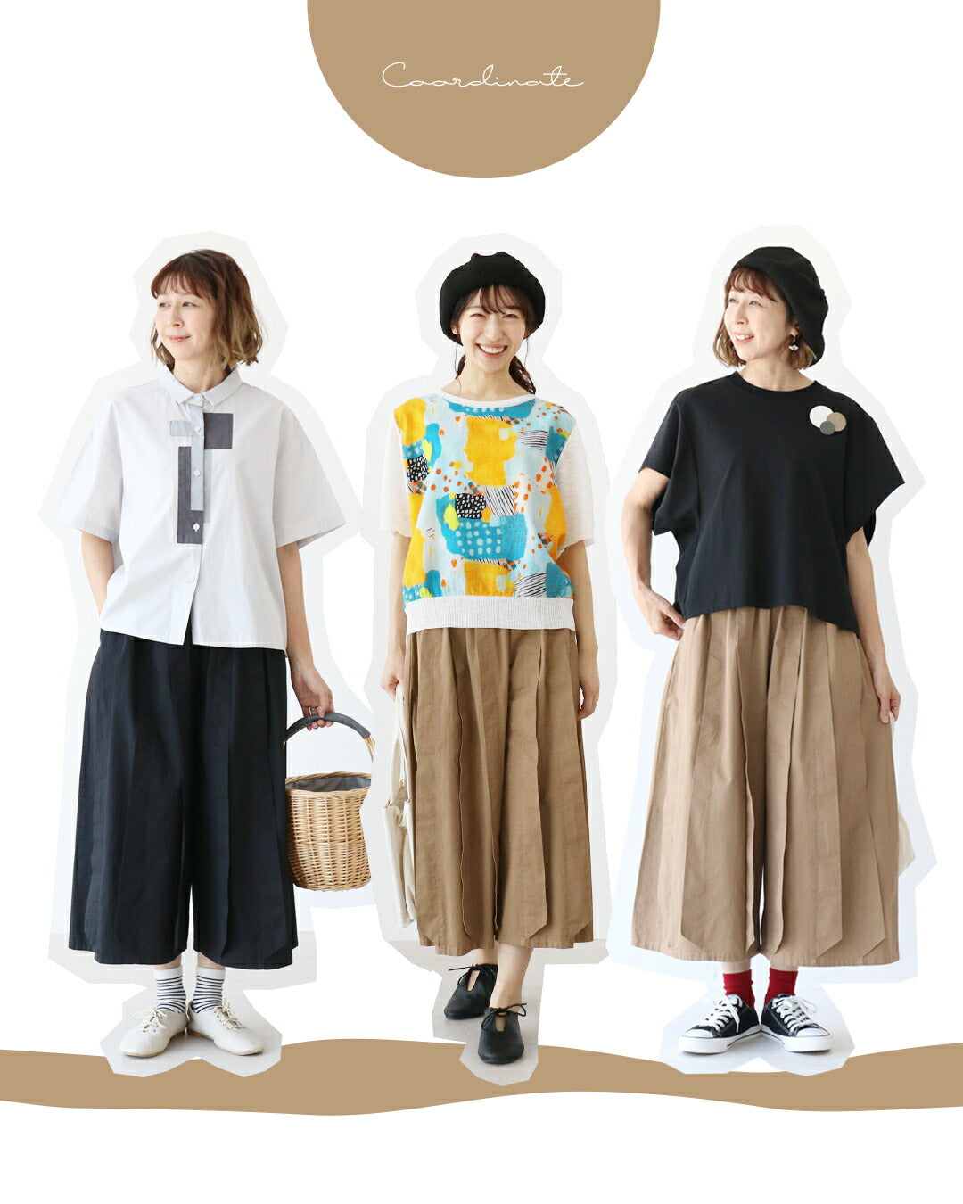 サンポクシェル sanpo kuschel ちょっぴり個性のタックプリーツパンツ （ベージュ） ベージュ