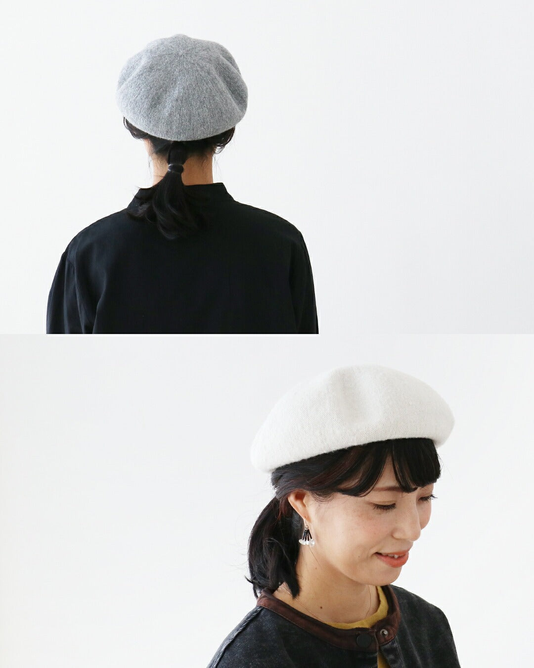 サンポクシェル sanpo kuschel 〈全2色〉さりげなく華やぐラメヤーンベレー帽 （グレー） グレー