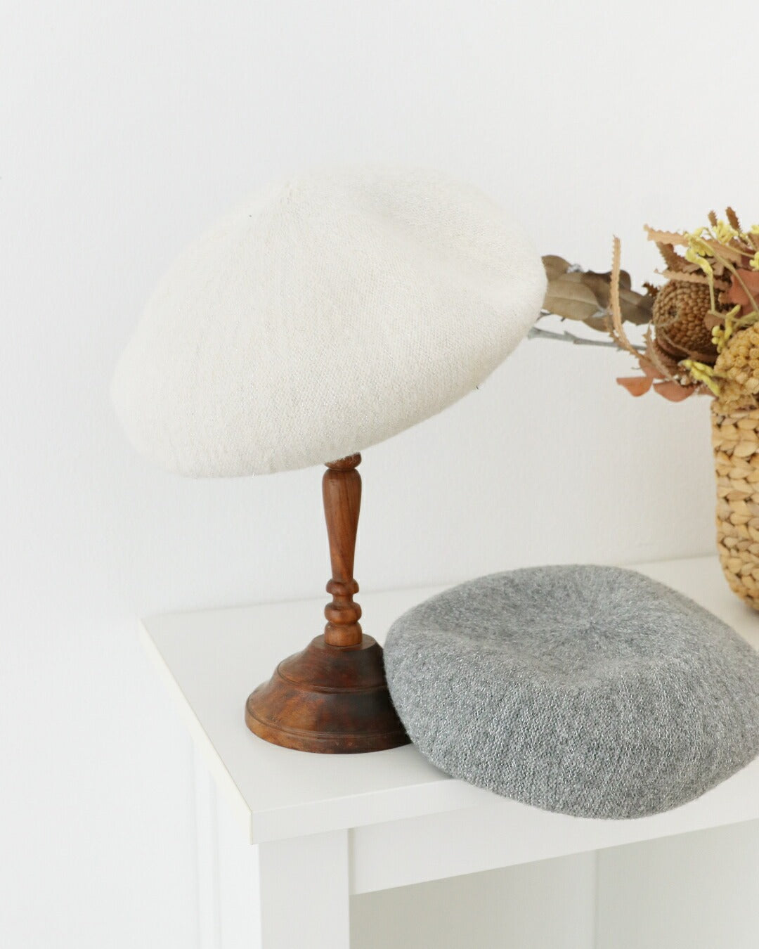 サンポクシェル sanpo kuschel 〈全2色〉さりげなく華やぐラメヤーンベレー帽 （グレー） グレー