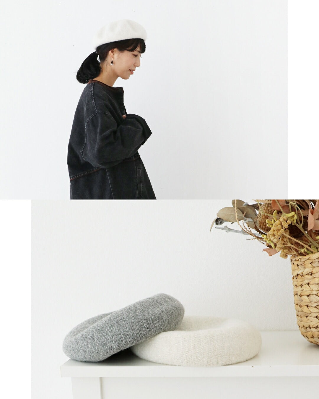 サンポクシェル sanpo kuschel 〈全2色〉さりげなく華やぐラメヤーンベレー帽 （グレー） グレー