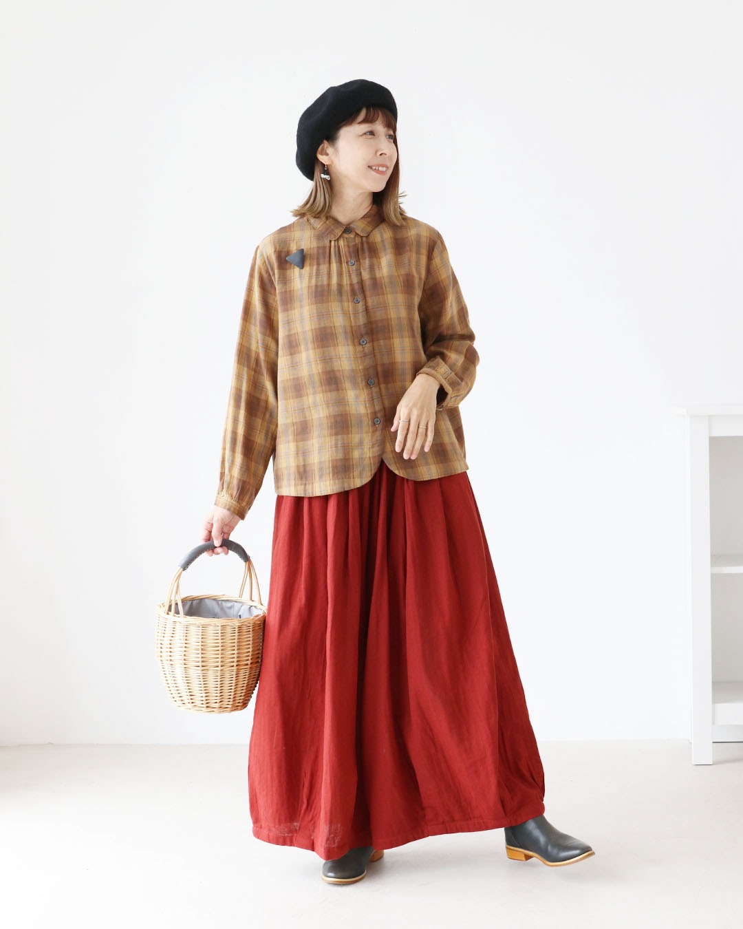 サンポクシェル sanpo kuschel 〈全2色〉ゆったりダブルガーゼパンツ （レッド） レッド