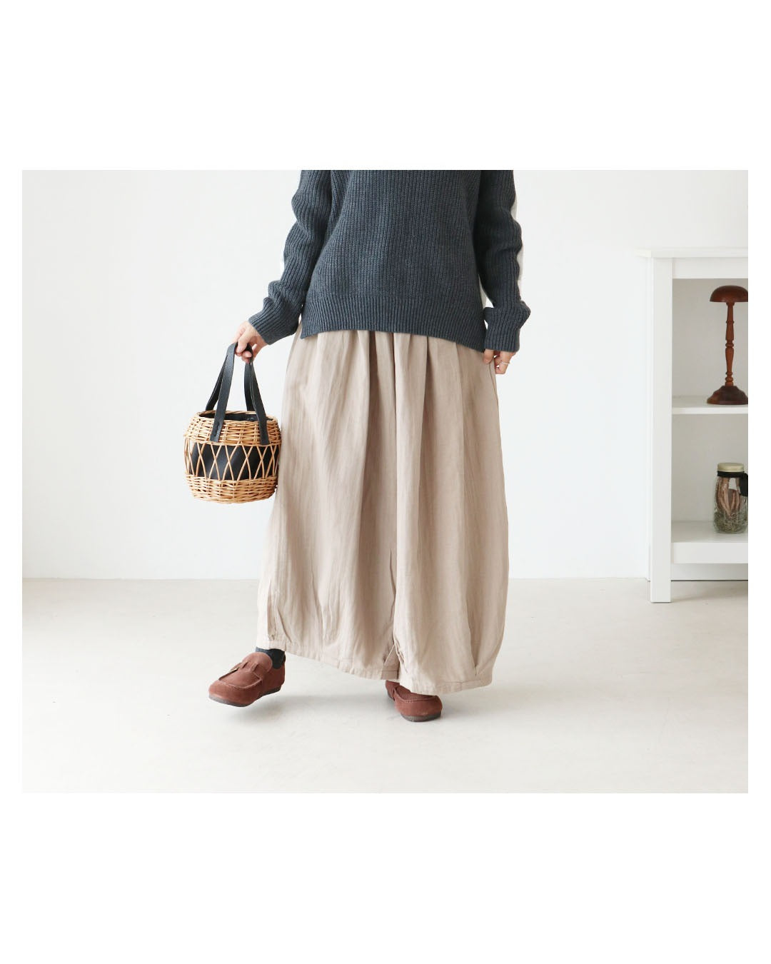 サンポクシェル sanpo kuschel 〈全2色〉ゆったりダブルガーゼパンツ （レッド） レッド