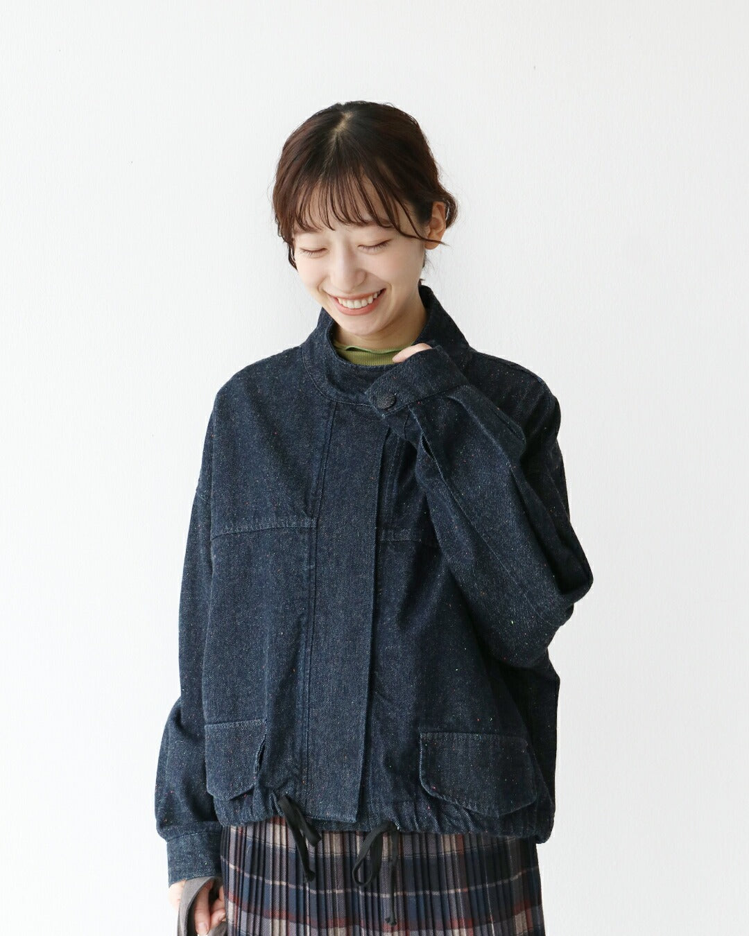 サンポクシェル sanpo kuschel 首まであたたかアウター （ネイビー） ネイビー