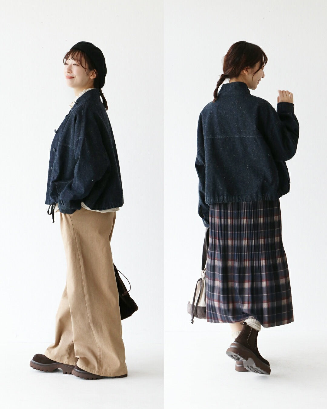 サンポクシェル sanpo kuschel 首まであたたかアウター （ネイビー） ネイビー