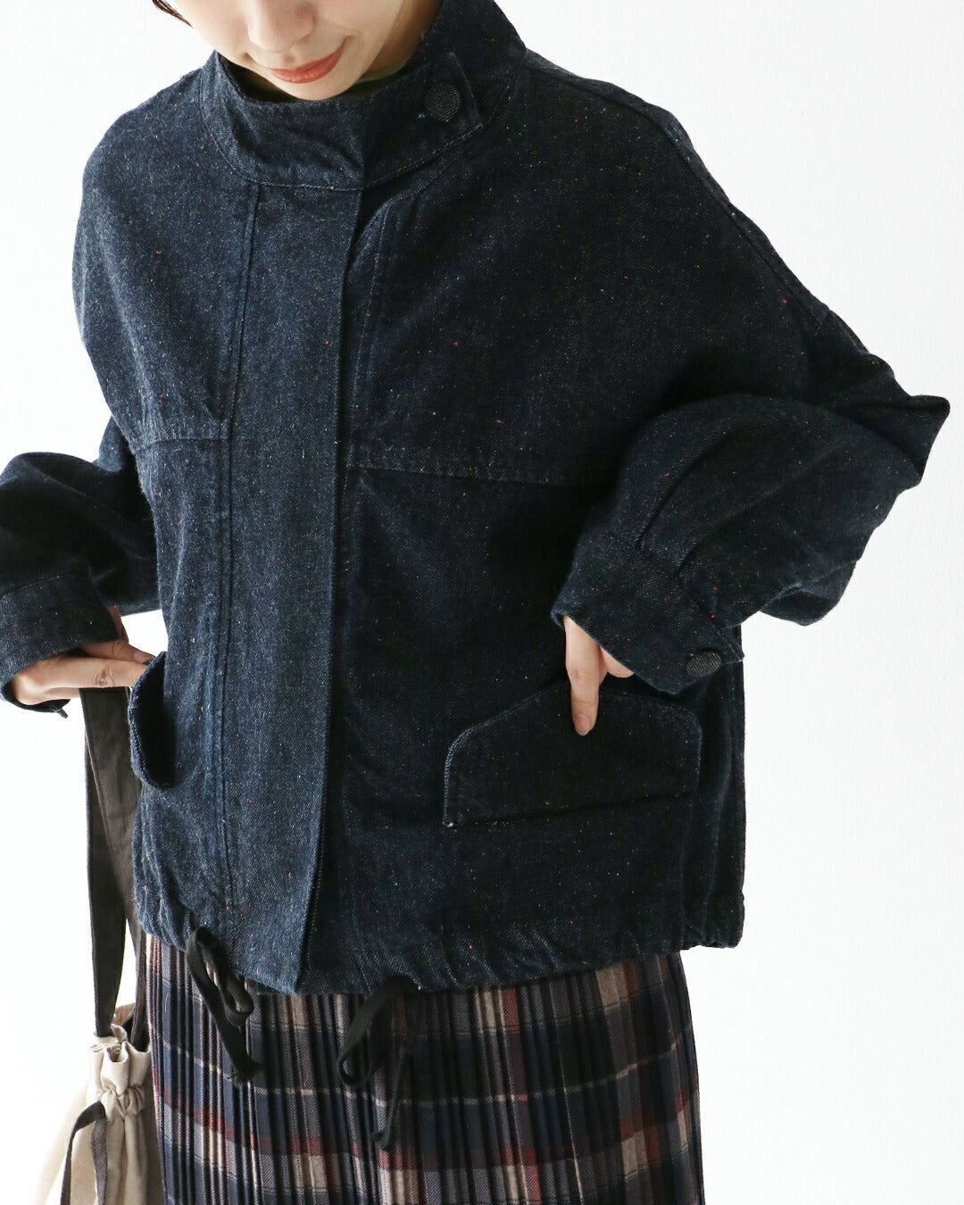 サンポクシェル sanpo kuschel 首まであたたかアウター （ネイビー） ネイビー