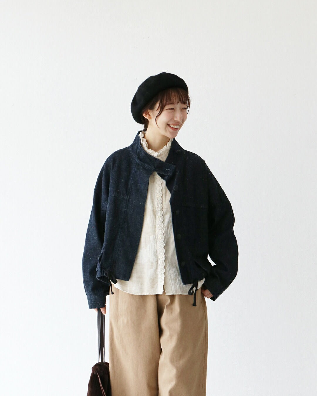サンポクシェル sanpo kuschel 首まであたたかアウター （ネイビー） ネイビー