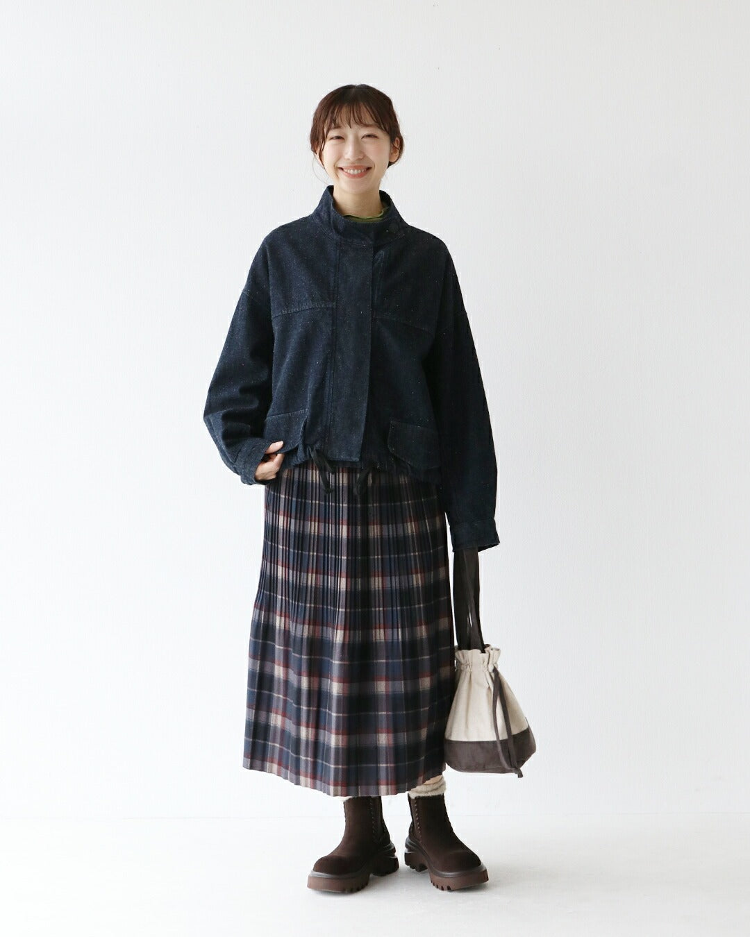 サンポクシェル sanpo kuschel 首まであたたかアウター （ネイビー） ネイビー