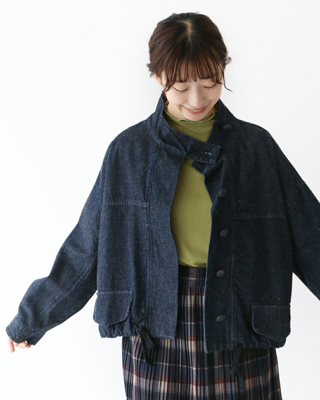 サンポクシェル sanpo kuschel 首まであたたかアウター （ネイビー） ネイビー