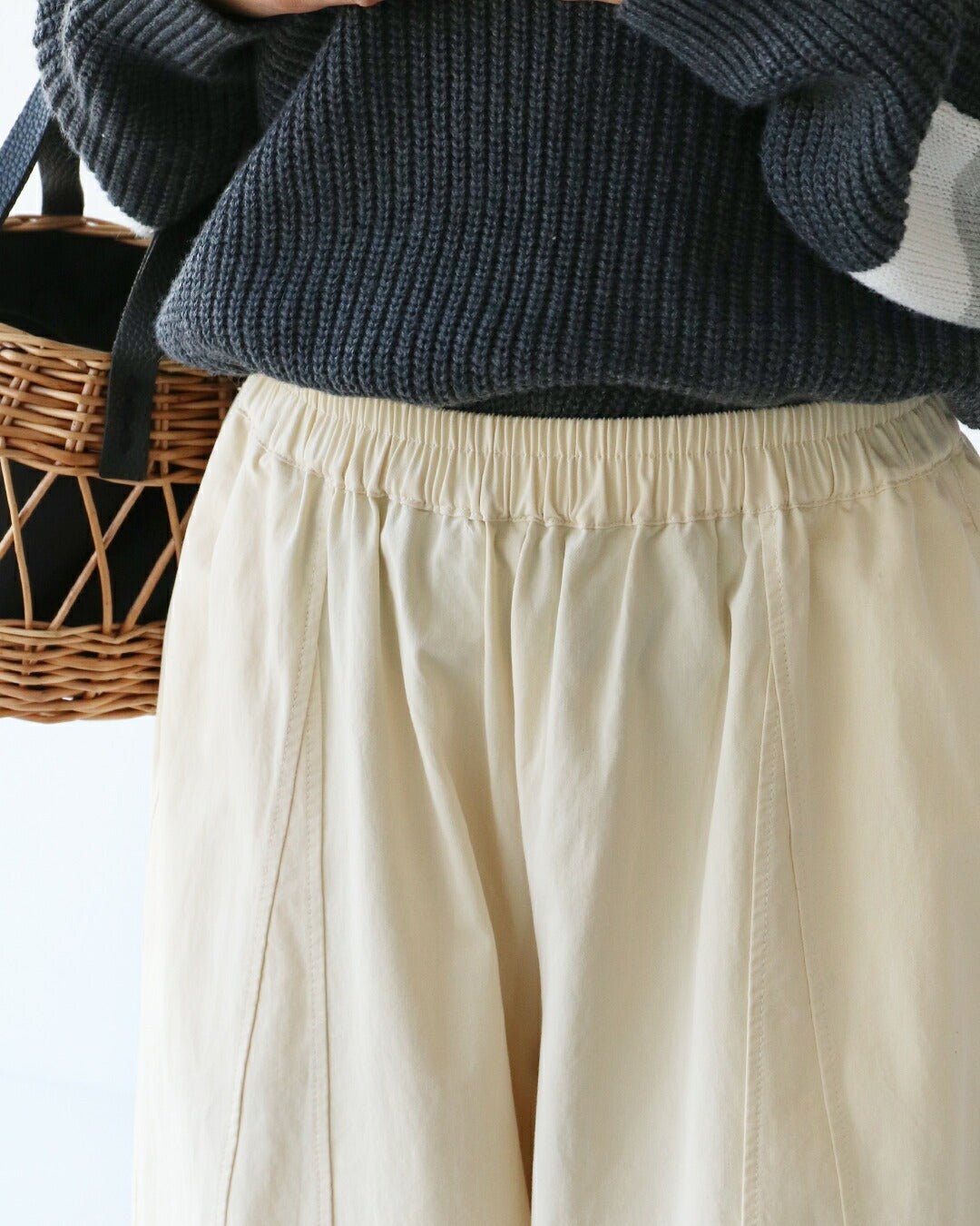 サンポクシェル sanpo kuschel 裾フリルコットンパンツ （ホワイト） ホワイト