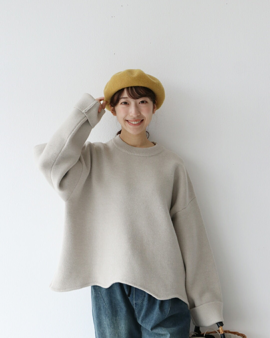 サンポクシェル sanpo kuschel ゆるっと裾なみニット トップス （ナチュラル） ナチュラル