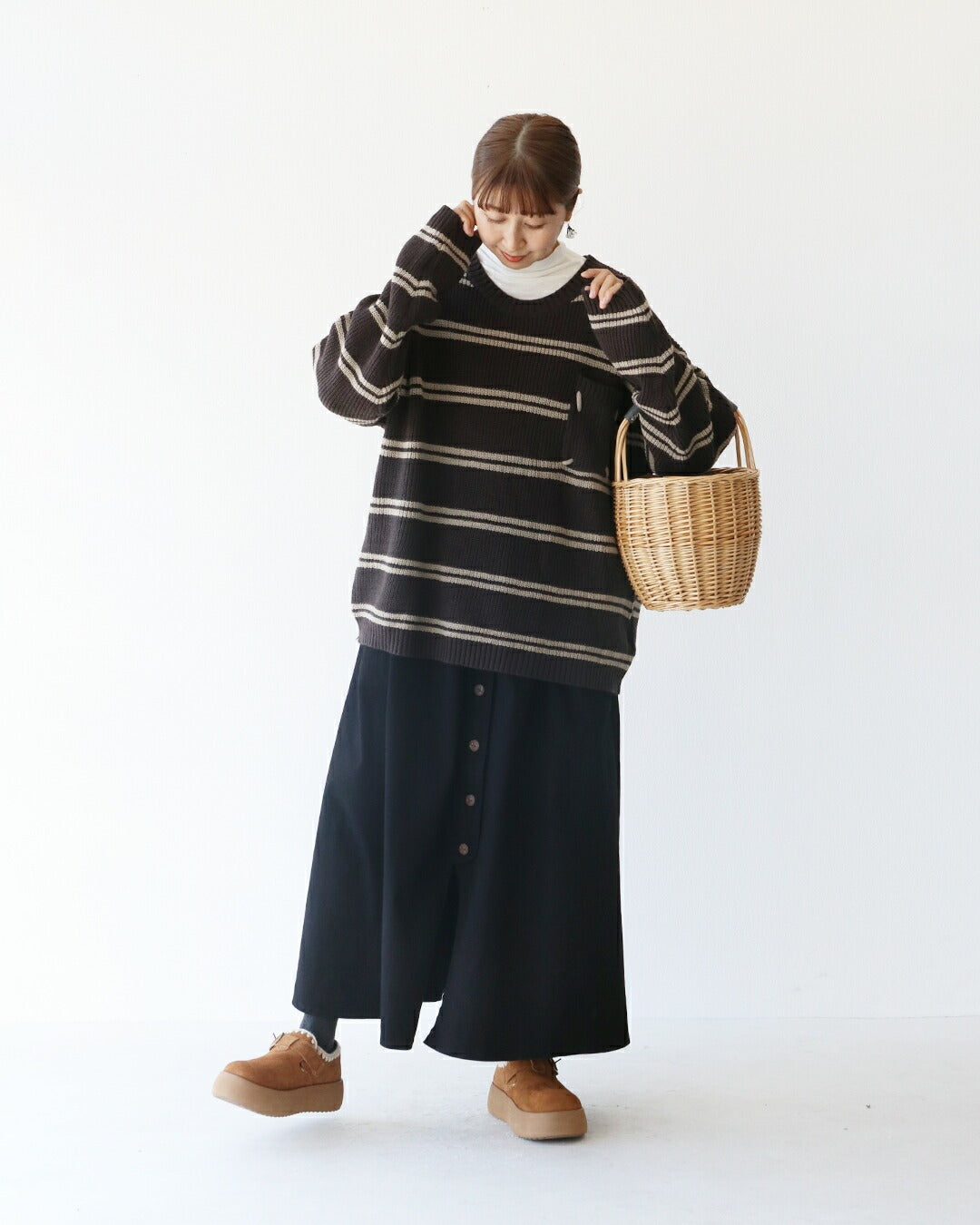 サンポクシェル sanpo kuschel ストレッチ生地で走れるスカート （ブラック） ブラック