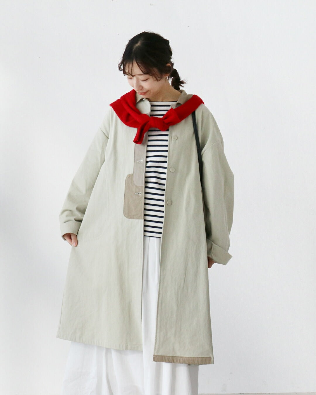 サンポクシェル sanpo kuschel 取り外し可能なライナー付きコート （アイボリー） アイボリー