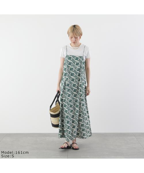 サラ マリカ Sara mallika Sara mallika ワンピース Cotton Poplin Print Dress 020551SM1 （GREEN/グリーン×アイボリー） GREEN/グリーン×アイボリー