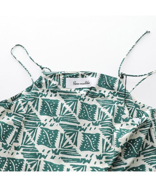 サラ マリカ Sara mallika Sara mallika ワンピース Cotton Poplin Print Dress 020551SM1 （GREEN/グリーン×アイボリー） GREEN/グリーン×アイボリー
