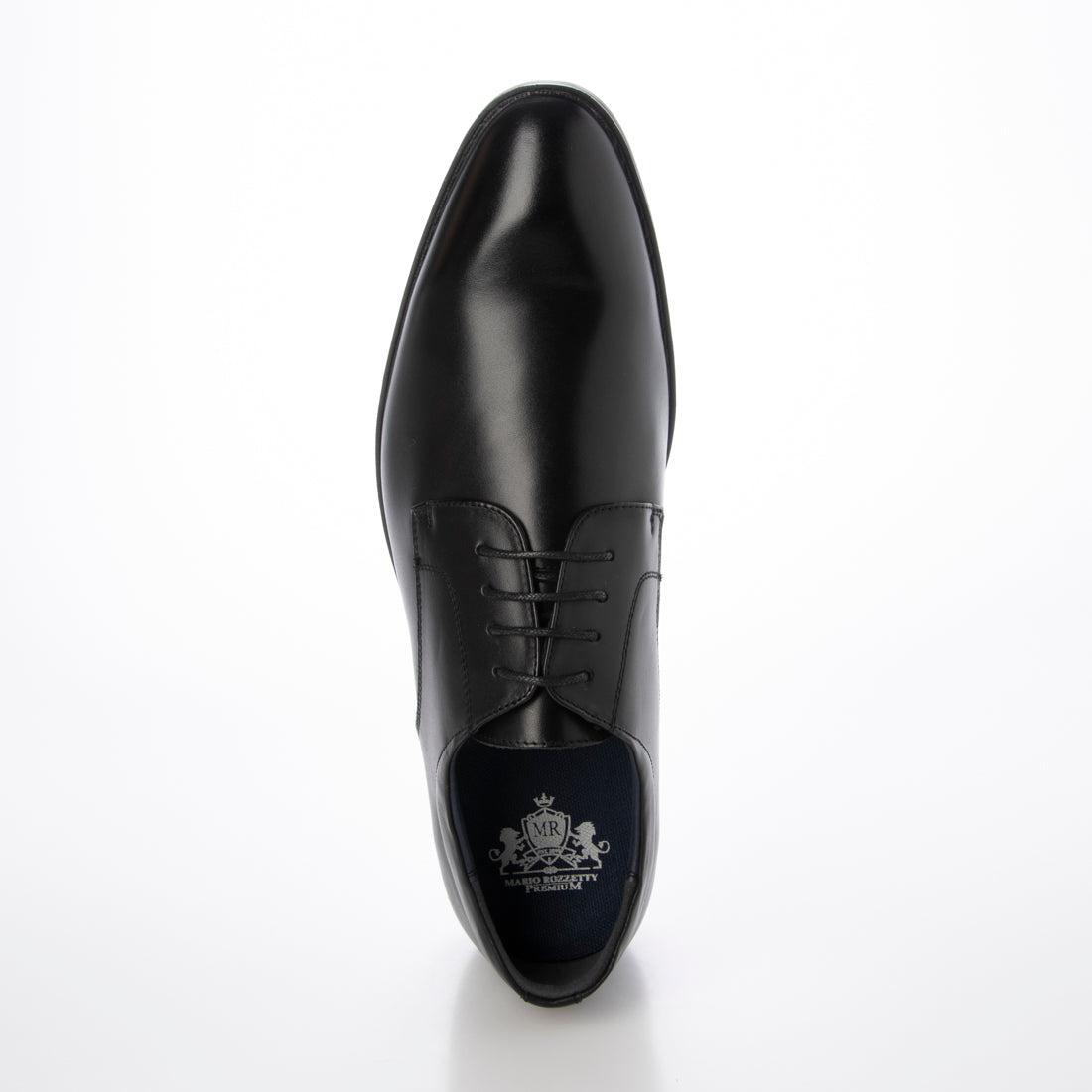MARIO ROZZETTY Men's Genuine Leather Business Shoes Plain Toe Dress Shoes External Wing Antibacterial Specification Wide Width 3E MR481