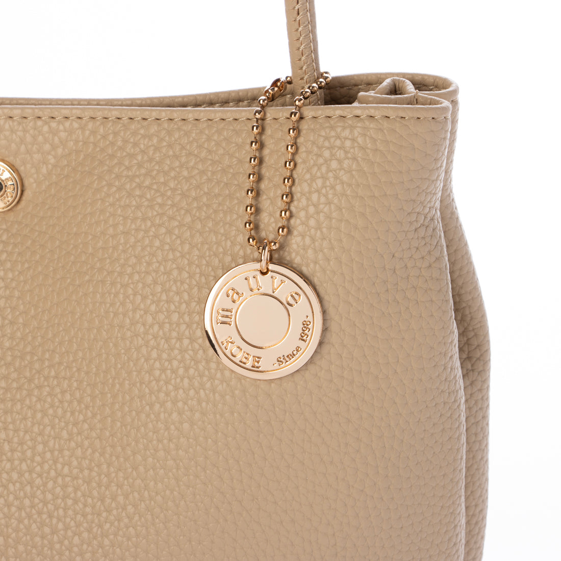 モーヴ mauve Lサイズソフトフェイクレザーのスマホショルダー （ベージュ） ベージュ