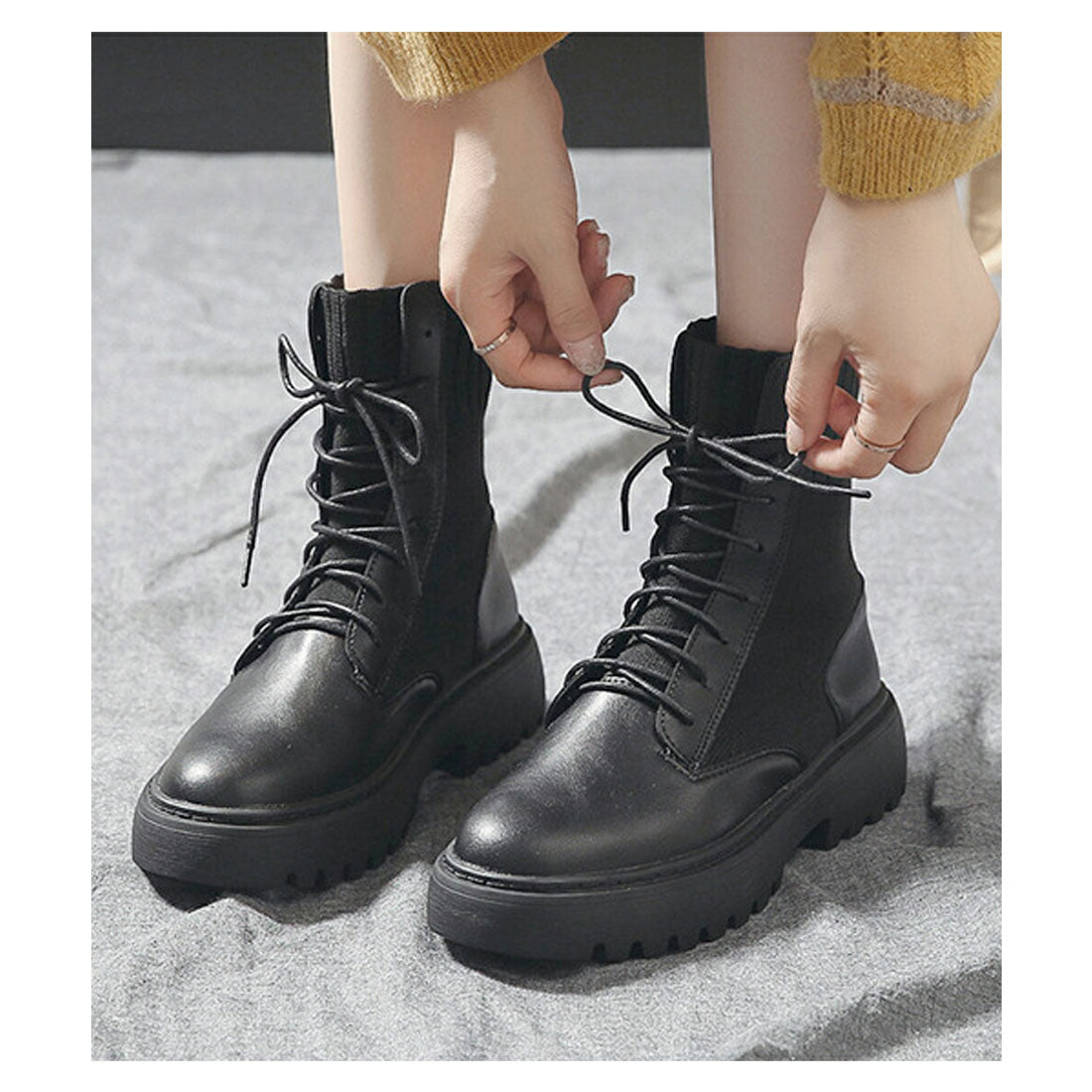 メゾンドラティール maison de LATIR サイドゴアで履き脱ぎ楽ちんショートブーツ ミュールパンプス