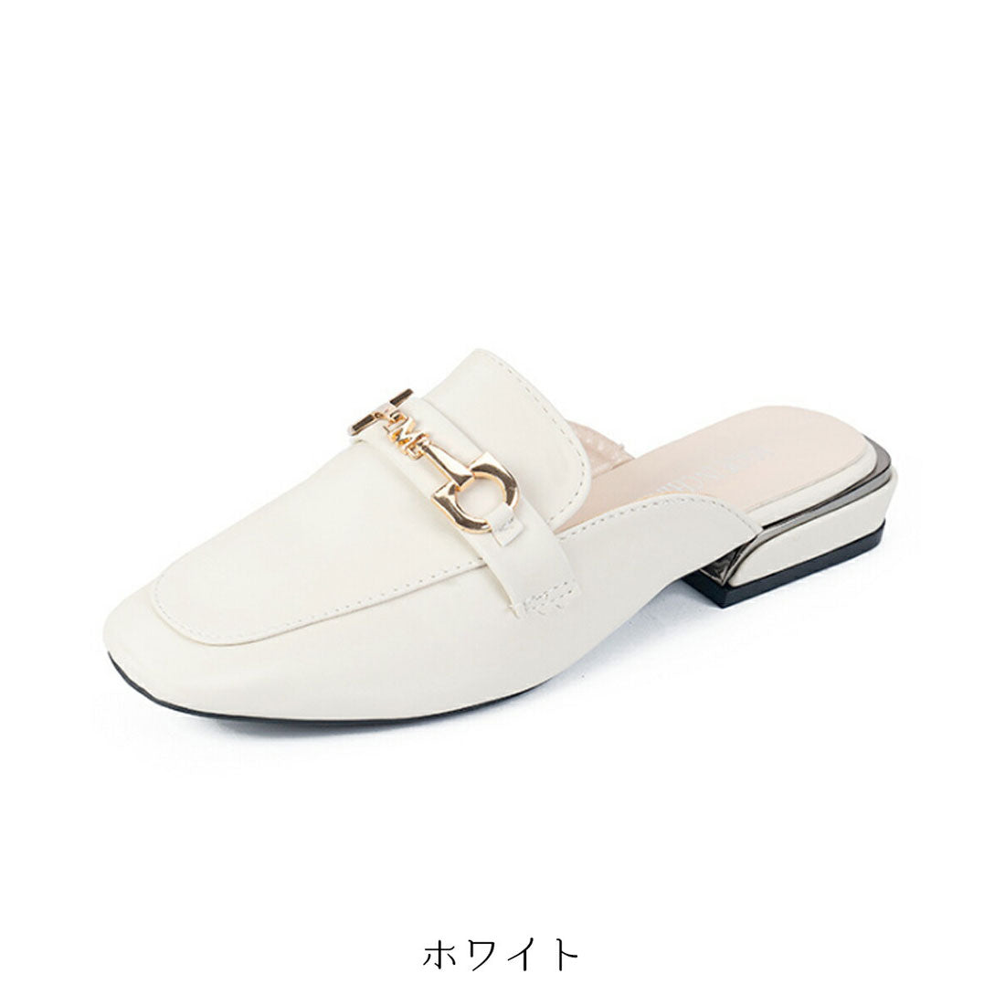 メゾンドラティール maison de LATIR さっと履けるバブーシュタイプの上品なおじ靴 ミュールパンプス
