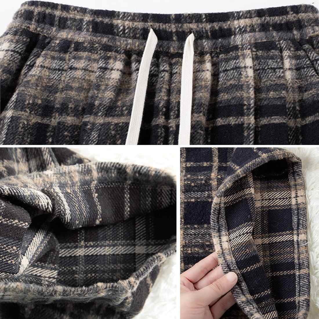 maison de LATIR Warm and Comfortable Checkered Wide Pants