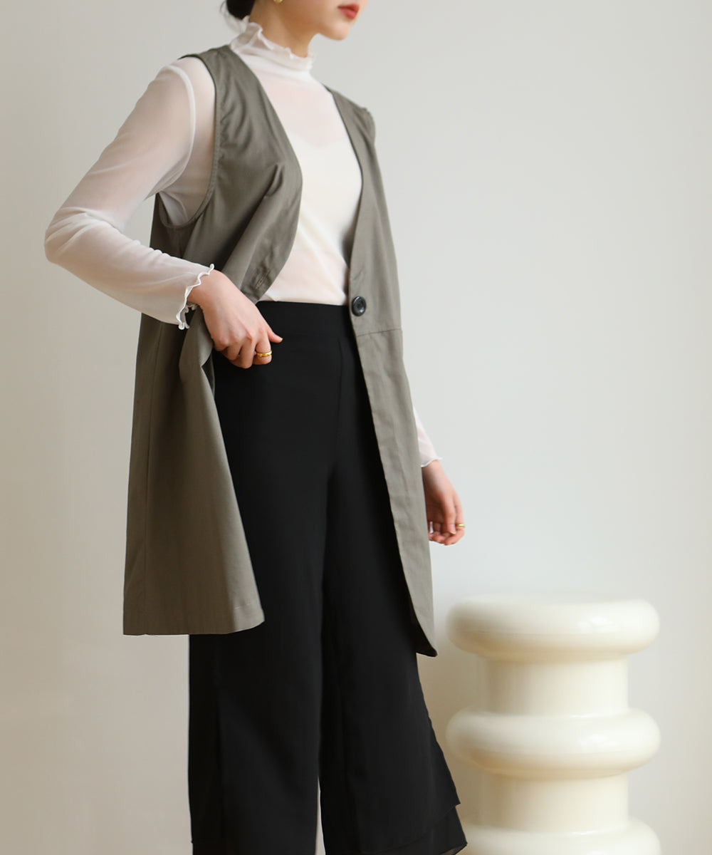 メゾンドラティール maison de LATIR 重ね着用アイテムインナーウェアー シアー素材 （ホワイト） ホワイト